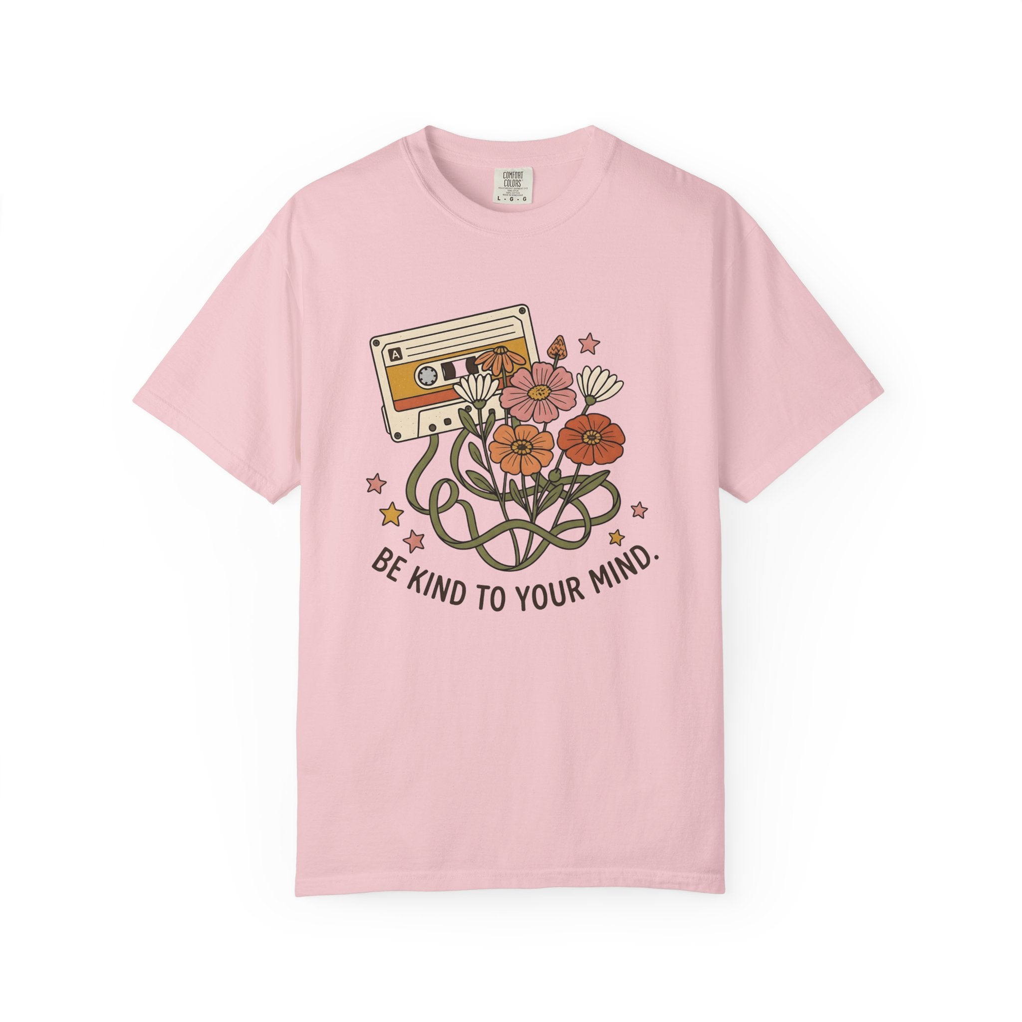 Cassette Tape Blooms Shirt Boho Chic Instruments Gift Women Sketch Tee Mixtape T-Shirt Bohemian Fan Illustrated Tshirt Guitar Graphic