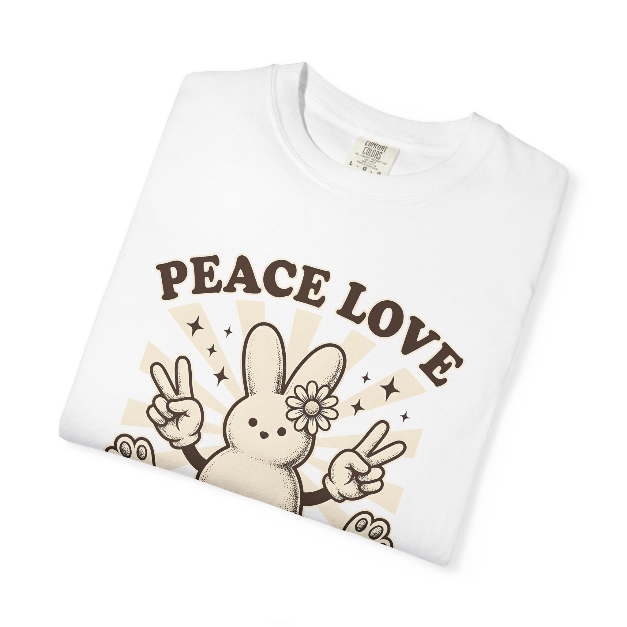 Rabbit Candy Shirt Easter Rabbit Gift Women Vintage Tee Candy T-Shirt Easter Fan Sweets Tshirt Bunny Graphic Retro Hand Gesture Tshirt