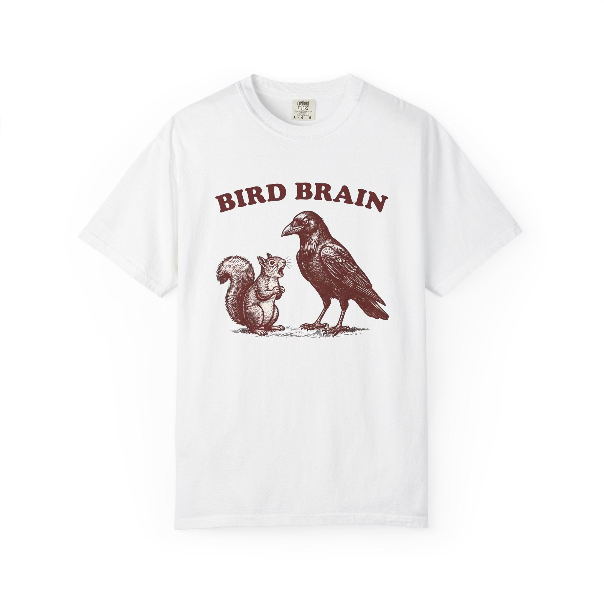 Raven Squirrel Shirt Funny Animal Gift Women Vintage Tee Squirrel T-Shirt Humor Fan Retro Tshirt Wildlife Graphic Hand Drawn Animal Graphic