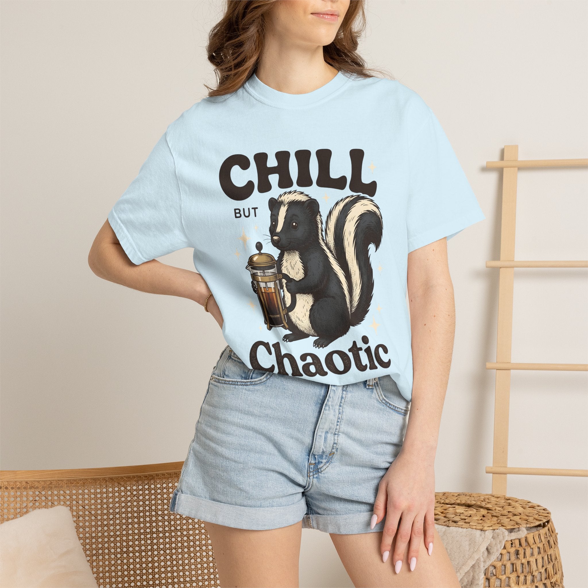 Skunk Brew Shirt Animal Hot Drink Gift Women Rustic Tee Skunk Beer T-Shirt Wildlife Fan Craft Beer Tshirt Coffee Graphic Doodle Star Symbols