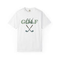 Golf Clubs Shirt Golf Outdoors Gift Women Modern Tee Golf Irons T-Shirt Golfer Enthusiast Contemporary Tshirt Nature Graphic Vintage Crossed