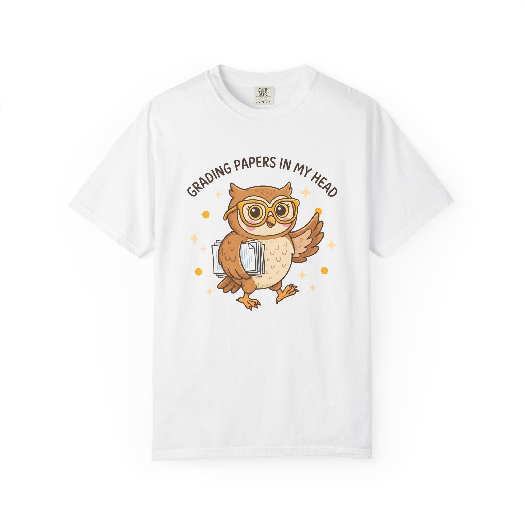 Owl Glasses Shirt Teachers Animal Gift Women Cute Tee Spectacles T-Shirt Educator Enthusiast Kawaii Tshirt Wildlife Graphic Cartoon Daisies