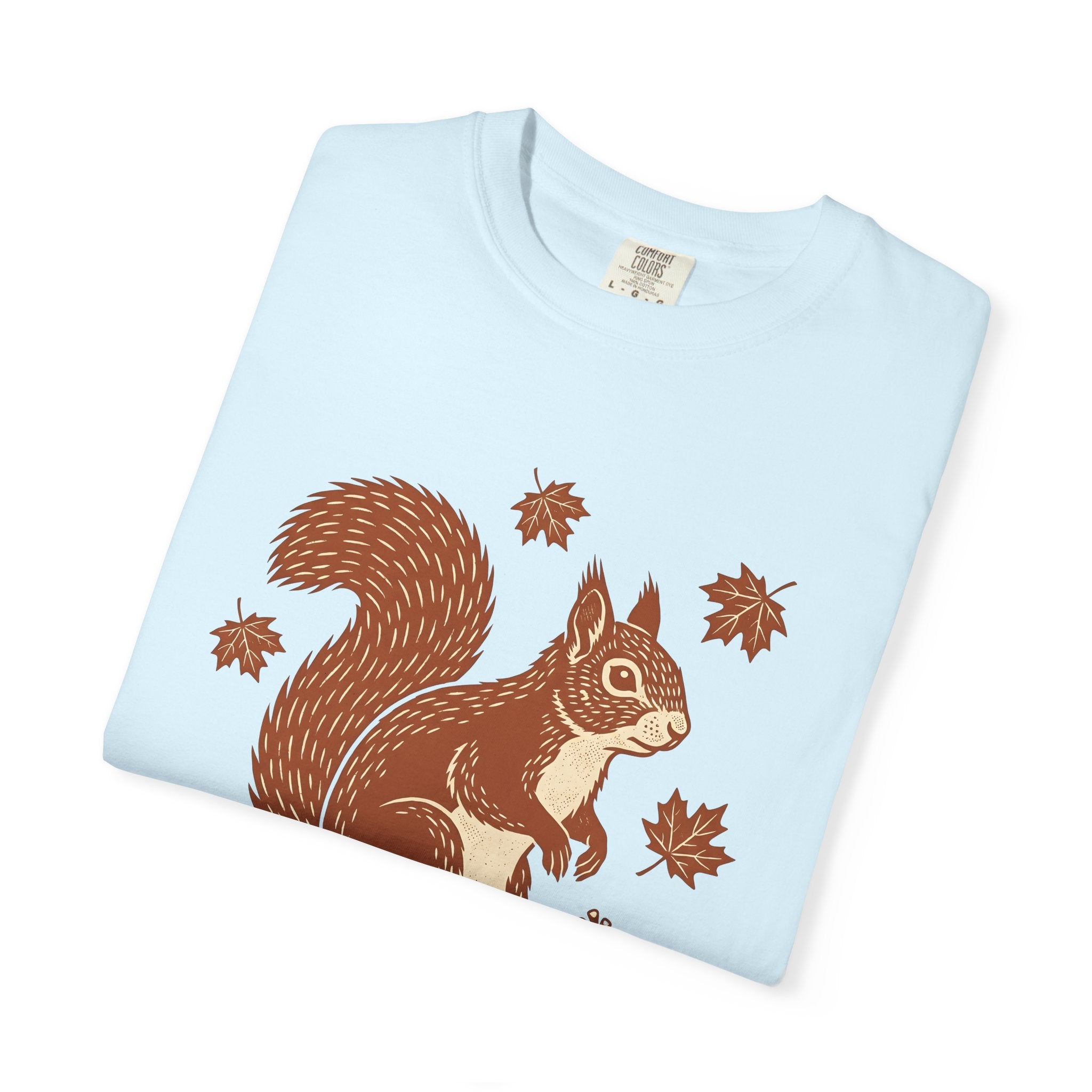 Squirrel Drawing Shirt Animals Nature Gift Women Ethnic Art Tee Rodent T-Shirt Wildlife Fan Tribal Tshirt Environmental Graphic Classic Pine