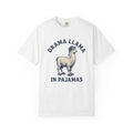 Llama Nightwear Shirt Funny Wildlife Gift Women Distressed Tee Alpaca T-Shirt Humor Fan Vintage Tshirt Animal Graphic Doodle Bedtime Hat