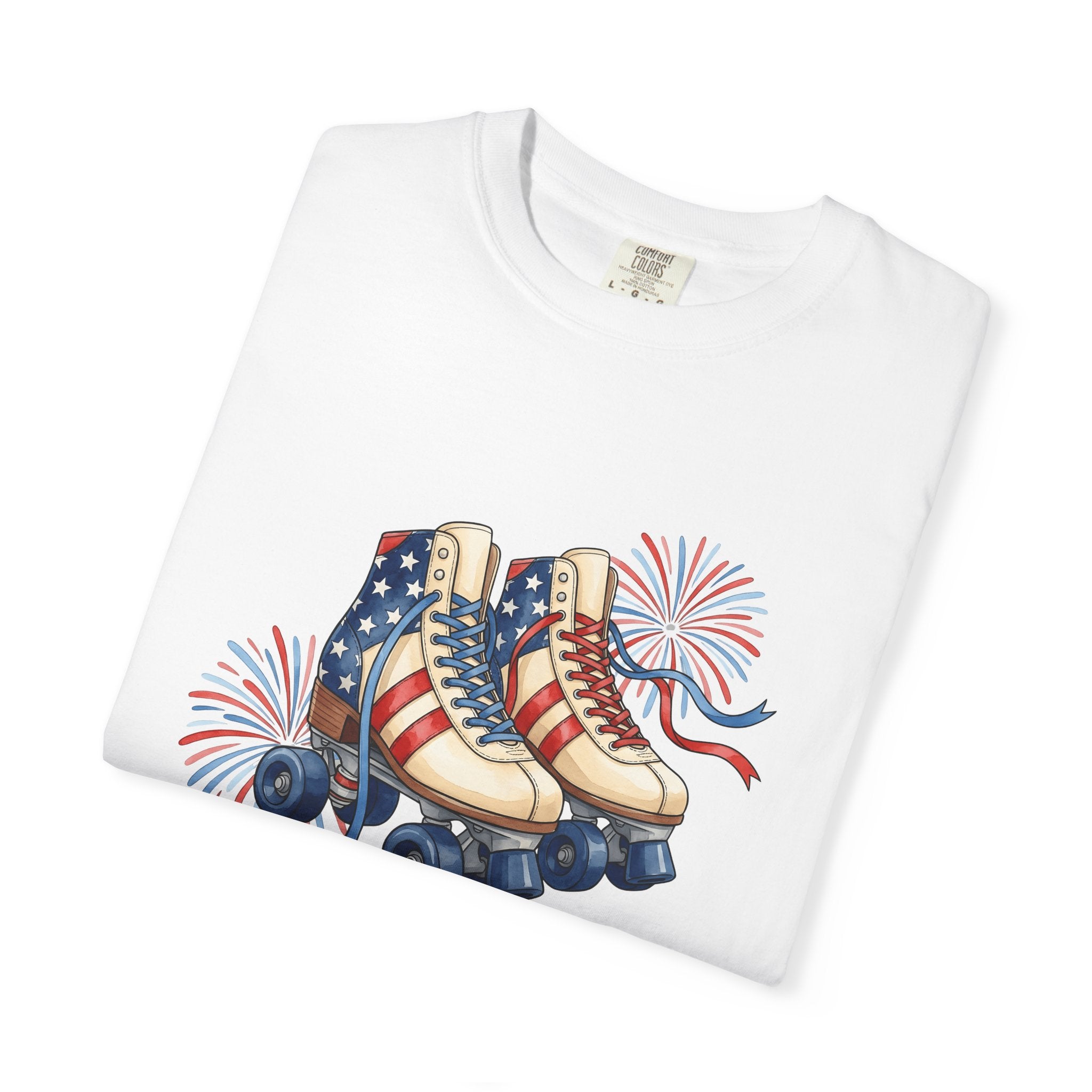 Quad Skates Shirt 4th Of July Nostalgia Gift Women Independence Day Tee Roller Skates T-Shirt Fourth Of July Fan Patriotic Tshirt Retro