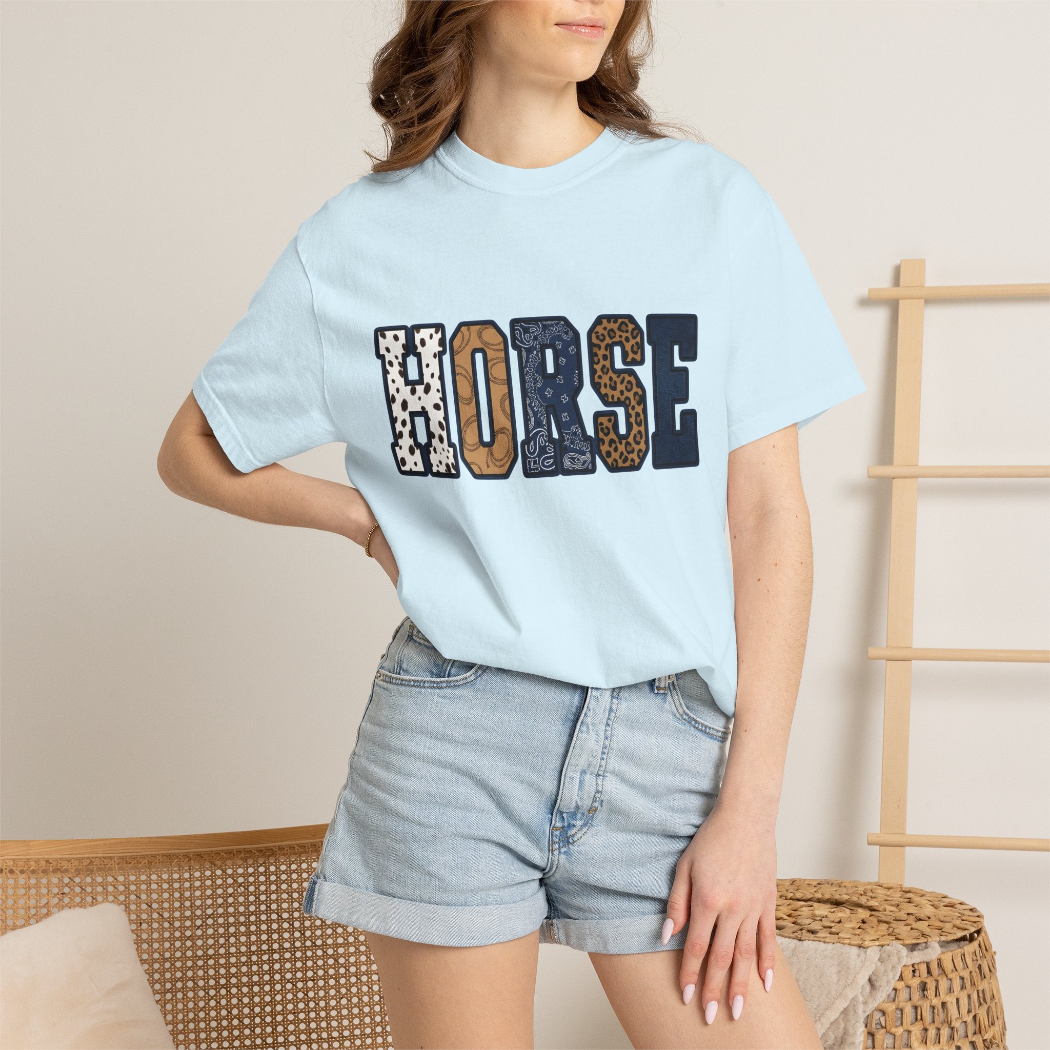 Cheetah Alphabet Shirt Cowgirl Pony Gift Women Country Tee Alphabet Cheetah T-Shirt Rodeo Fan Western Tshirt Pony Graphic Traditional