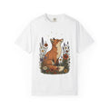 Fox Blossom Shirt Animals & Flowers Trees Gift Women Folk Tee Blossom T-Shirt Floral Fan Botanical Tshirt Forest Graphic Retro Twinkle