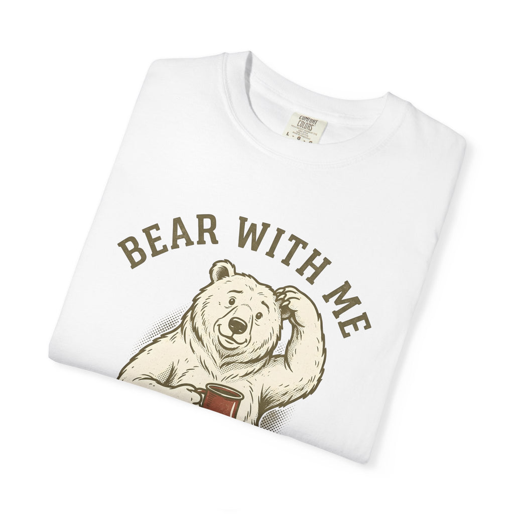 Bear Latte Shirt Funny Wildlife Gift Women Retro Tee Coffee T-Shirt Humor Fan Vintage Tshirt Animal Graphic Sketch Cup Tshirt