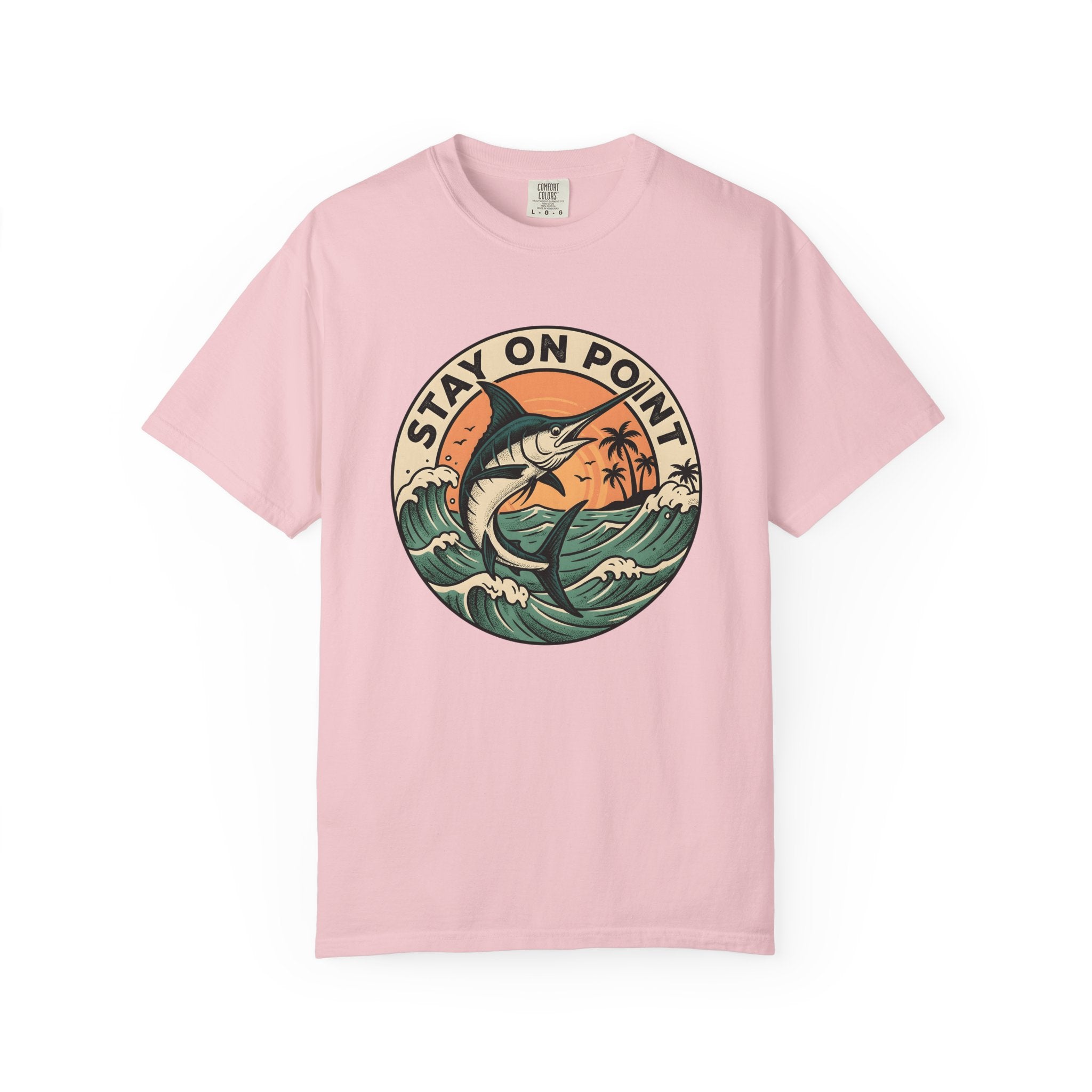 Billfish Shirt Fishing Sands Gift Women Pop Art Tee Sailfish T-Shirt Angler Fan Marlin Tshirt Beach Graphic Nostalgic Wave Spray Tshirt