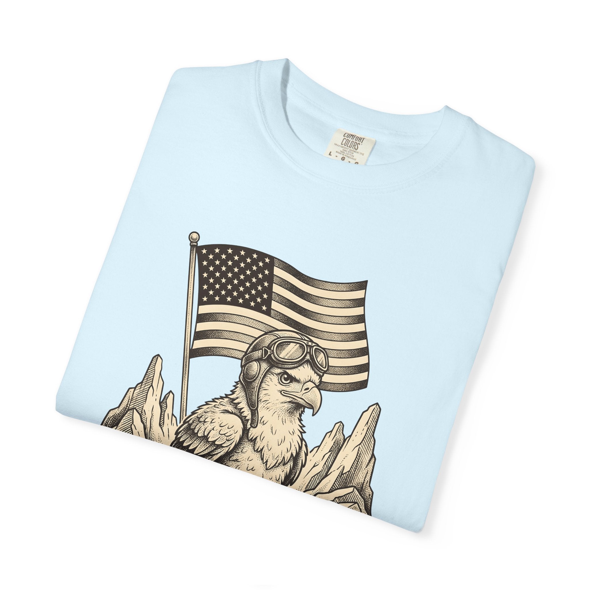 Eagle Pilot Shirt America/4th Of July Independence Gift Women Distressed Tee Aviator T-Shirt Patriot Fan Vintage Tshirt Freedom Graphic