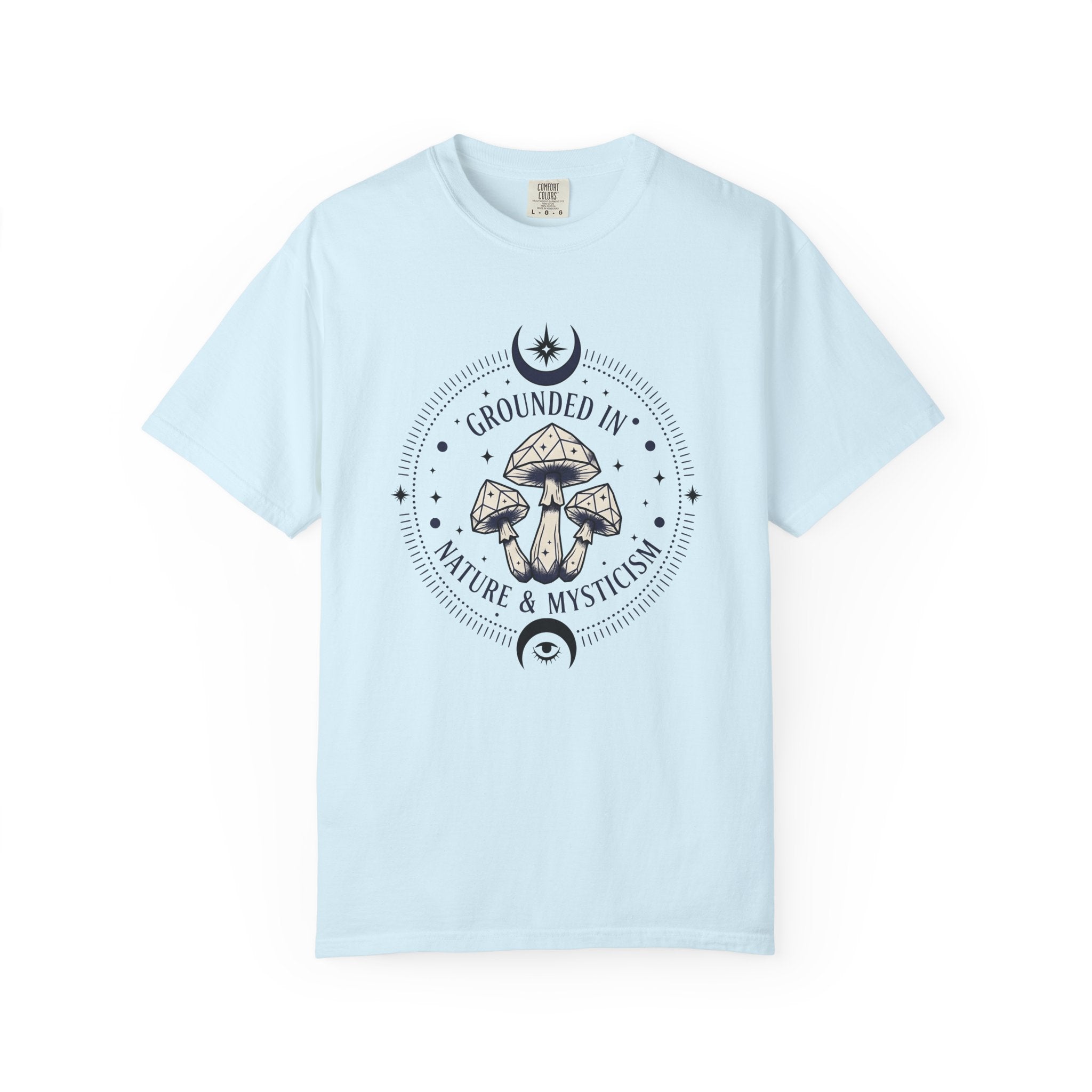Crystal Mushrooms Shirt Boho Chic Spiritual Gift Women Celestial Tee Fungus T-Shirt Bohemian Fan Cosmic Tshirt Spiritual Graphic Mystical