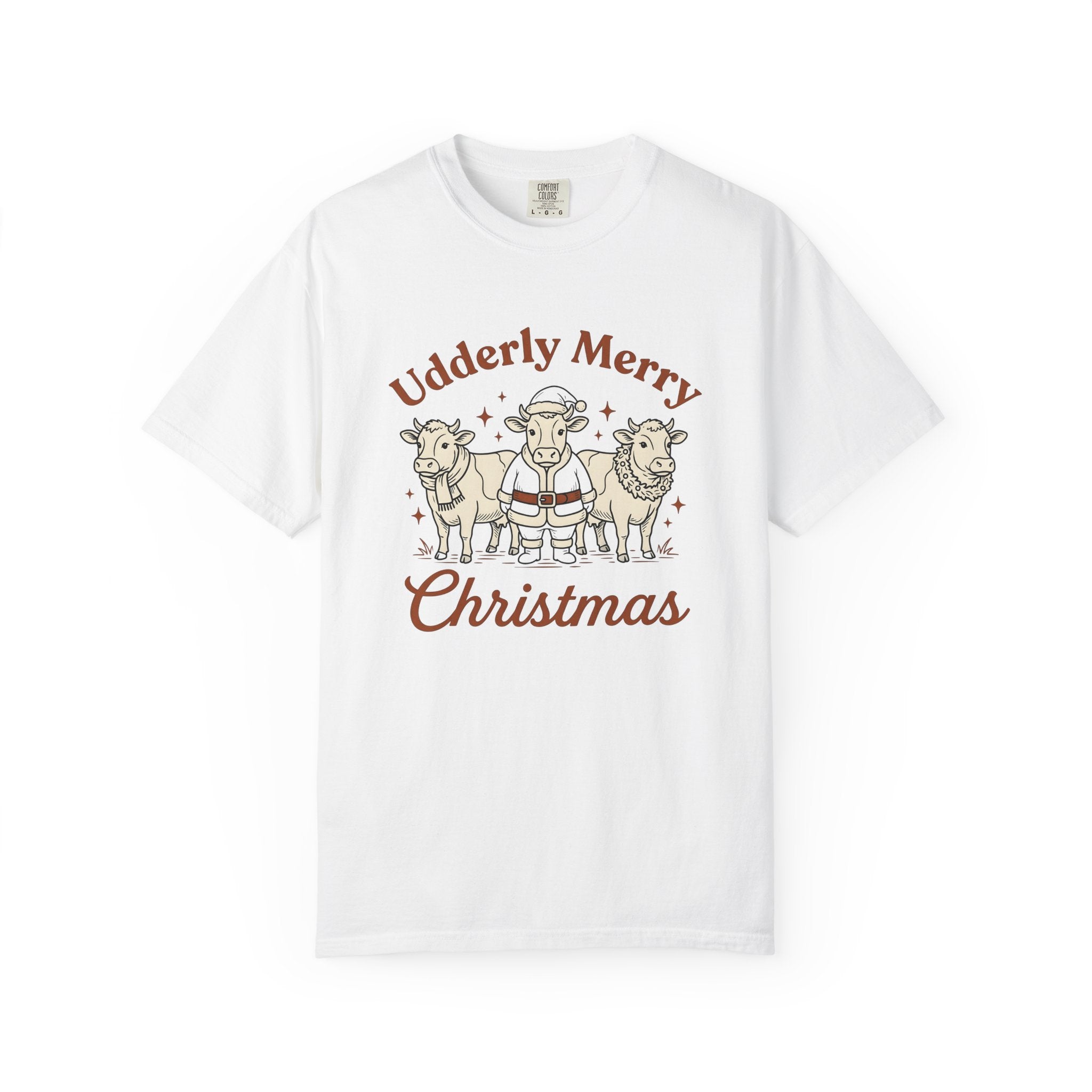 Cow Claus Shirt Christmas Ranch Gift Women Comic Tee Krampus T-Shirt Christmas Fan Comic Book Tshirt Farm Graphic Retro Sparkles Tshirt