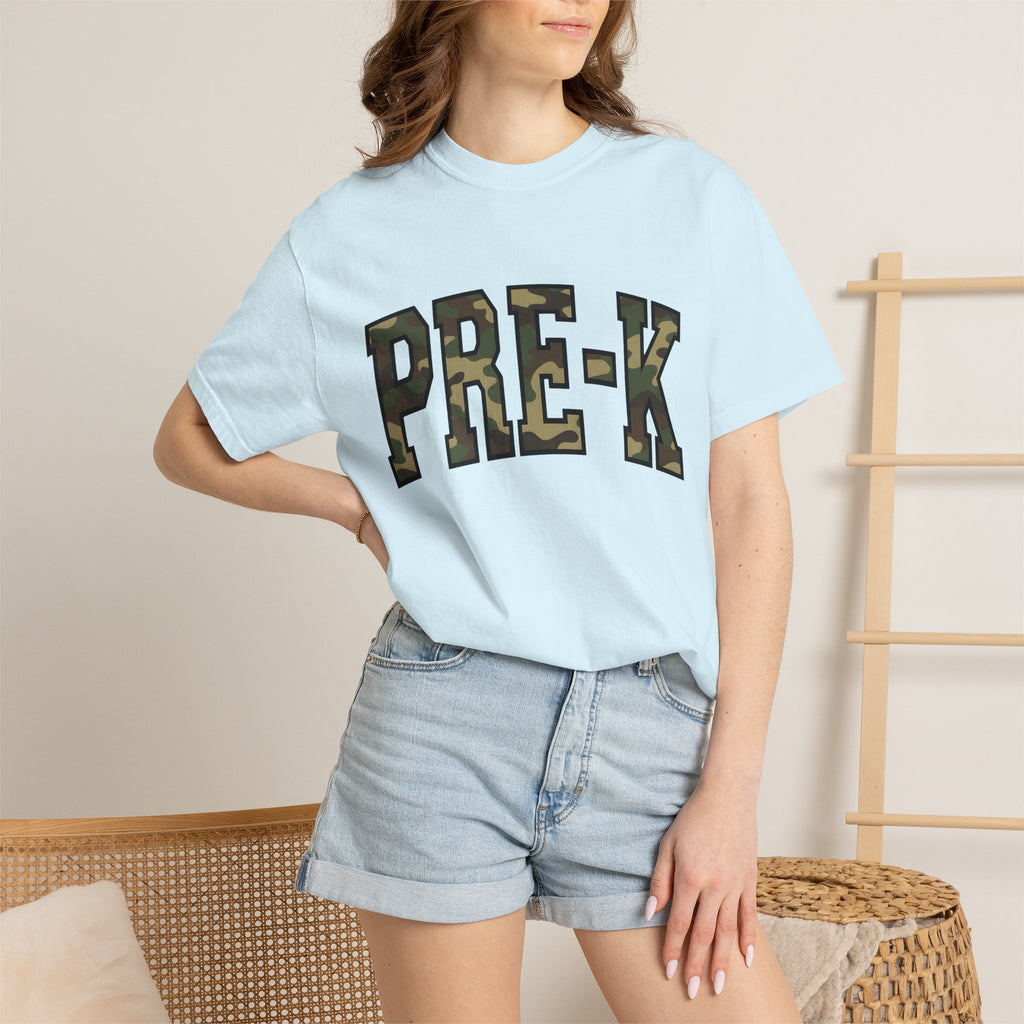 Camo Text Art Shirt Teachers Academics Gift Women Thick Tee Camouflage Art T-Shirt Educator Enthusiast Bold Tshirt Professor Graphic Old