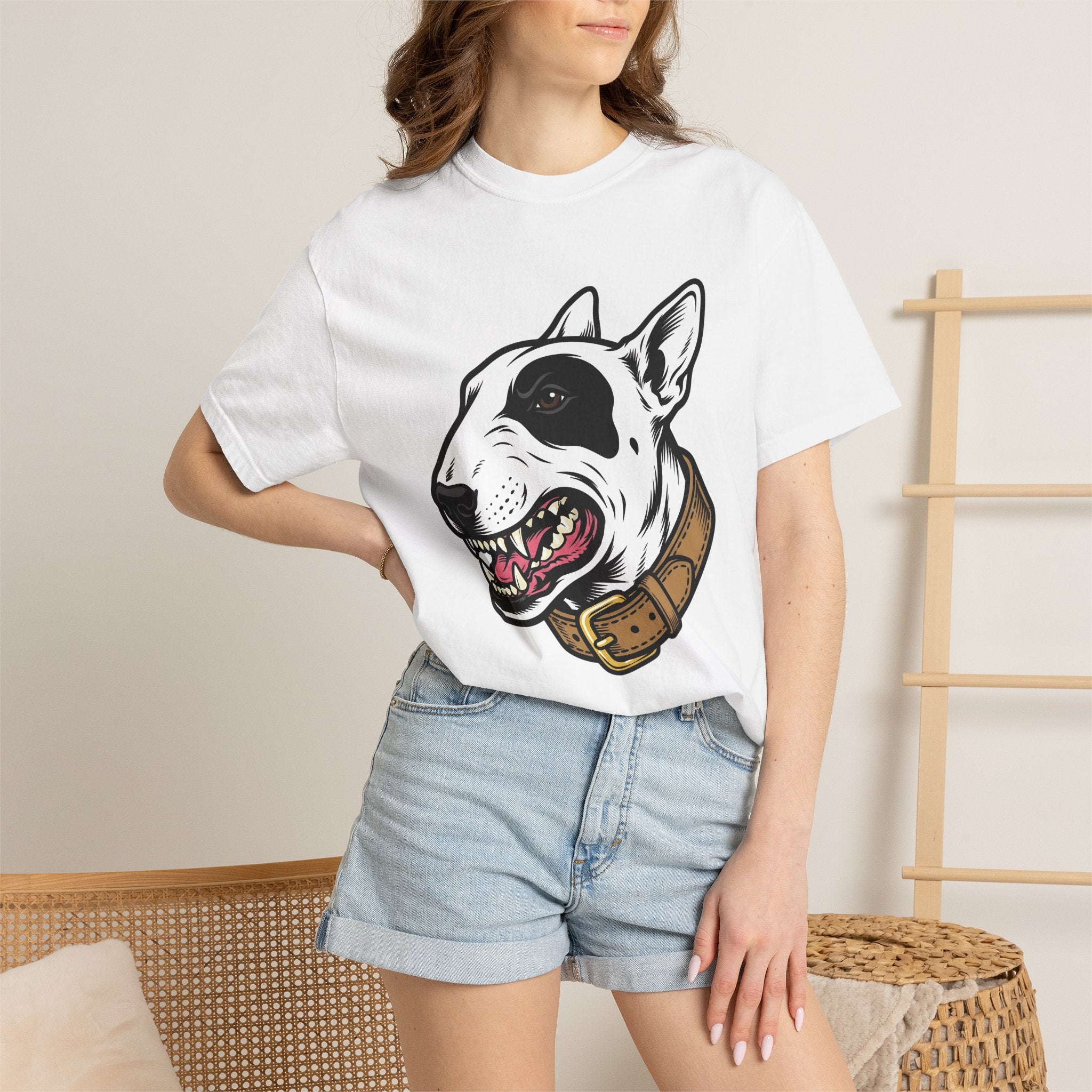 Bull Terrier Dog Shirt Dog Pet Supplies Gift Women Sketch Tee Bull Terrier T-Shirt Dog Fan Bull Tshirt Pet Accessories Graphic Hand Drawn