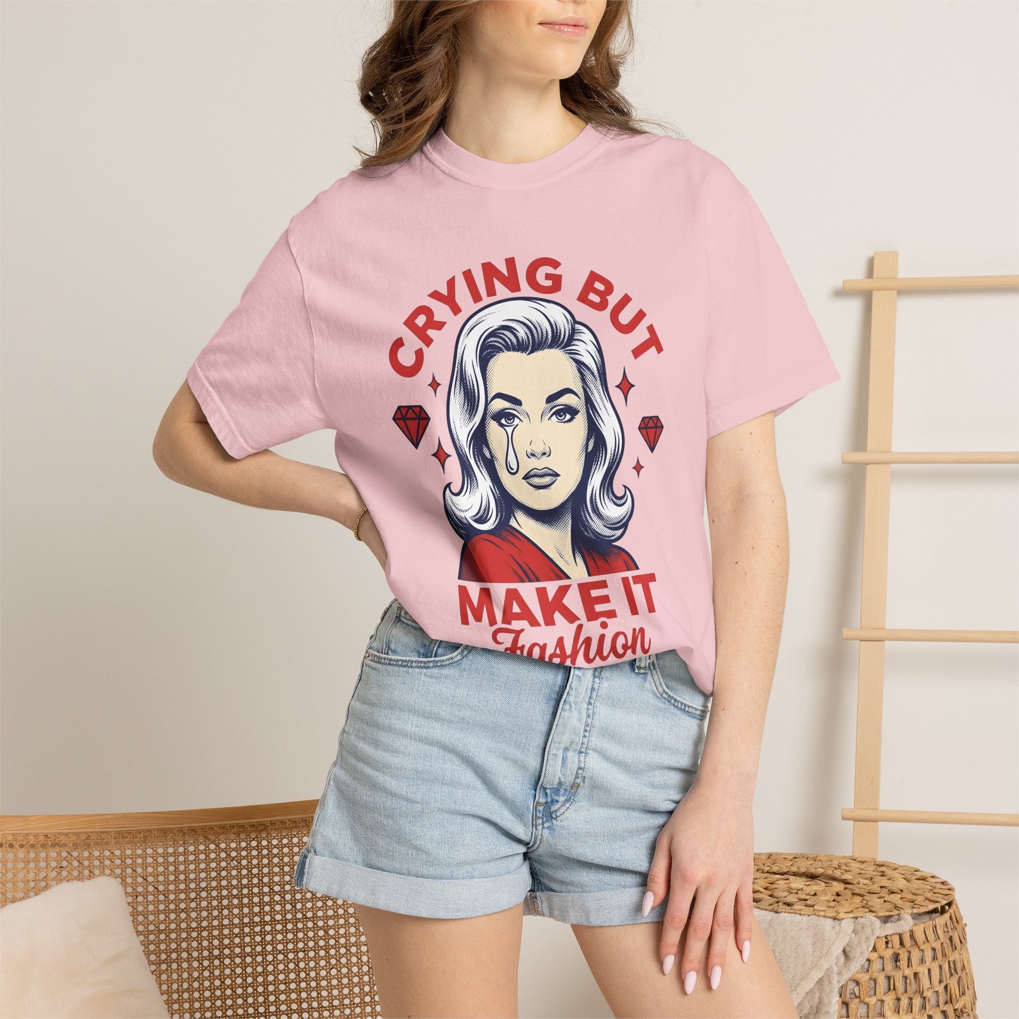 Comic Woman Shirt Fashion Empowerment Gift Women Graphic Tee Cartoon Woman T-Shirt Style Enthusiast Illustration Design Feminist Graphic