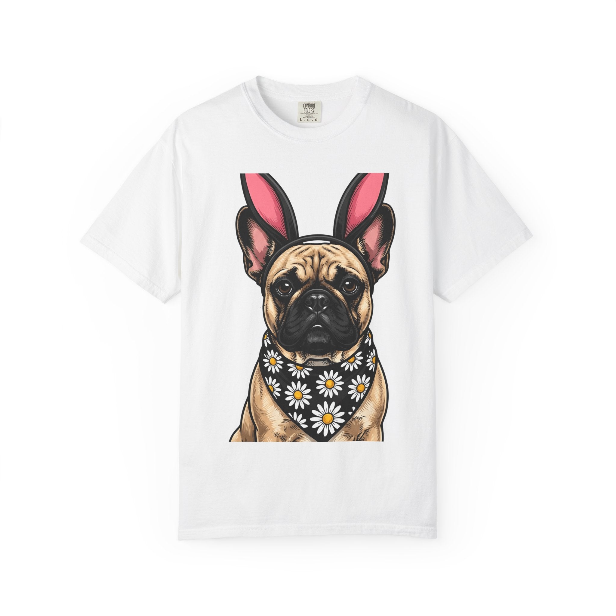 French Bulldog Shirt Easter Pets Gift Women Kawaii Tee Bulldog T-Shirt Easter Fan Cute Tshirt Animal Graphic Vintage Bunny Ears Tshirt