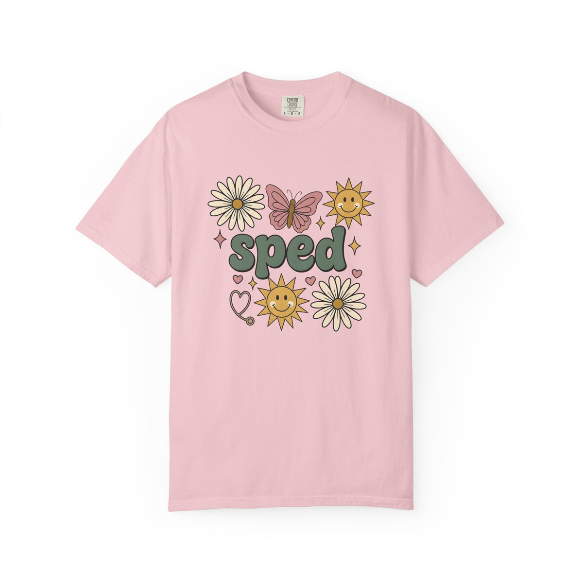 Sunflower Daisy Butterfly Shirt Teachers Floral Unisex Gift Boho Tee Flower