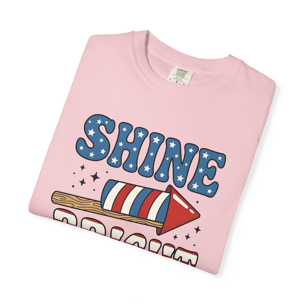 American Firework Shirt 4th Of July Party Gift Women Graphic Tee Fireworks T-Shirt Independence Day Enthusiast Firework Graphic Tshirt