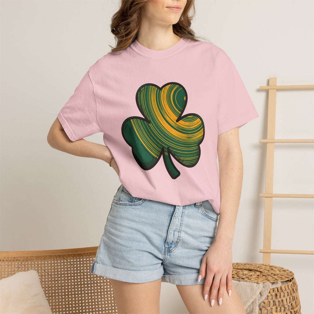 Shamrock Illustration Shirt St Patrick's Day Charm Gift Women Vintage Tee Clover T-Shirt St Patricks Fan Retro Tshirt Allure Graphic Classic