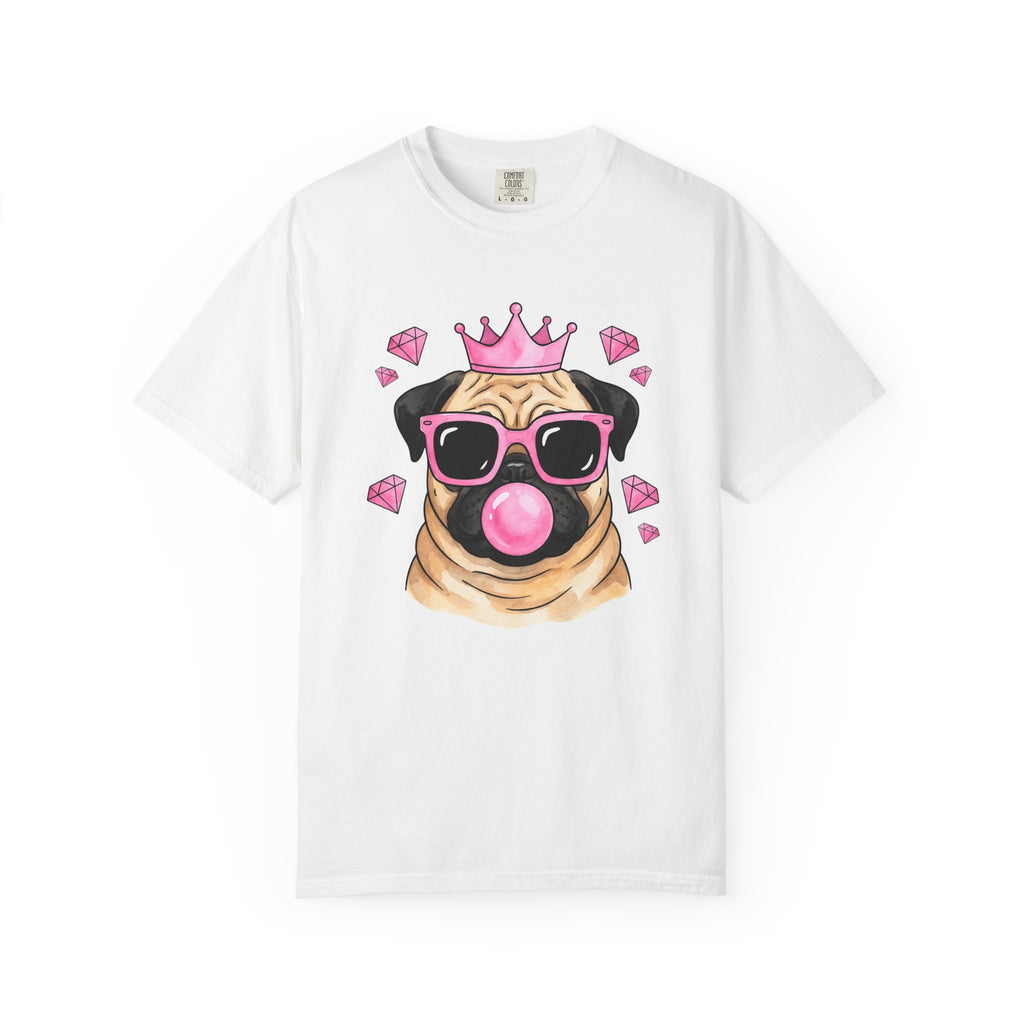Pug Dog Shirt St. Valentines Day Dog Gift Women Cute Tee Poodle T-Shirt Valentines Day Fan Adorable Tshirt Dog Graphic Watercolor Crown