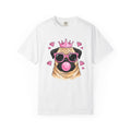 Pug Dog Shirt St. Valentines Day Dog Gift Women Cute Tee Poodle T-Shirt Valentines Day Fan Adorable Tshirt Dog Graphic Watercolor Crown