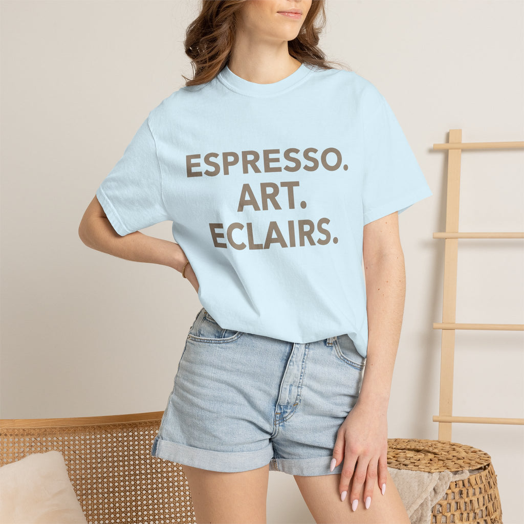 Big Letter Quote Shirt Coffee Bakeware Gift Women Sleek Tee Typography T-Shirt Java Fan Minimalist Tshirt Baking Design Fresh Cook Tshirt