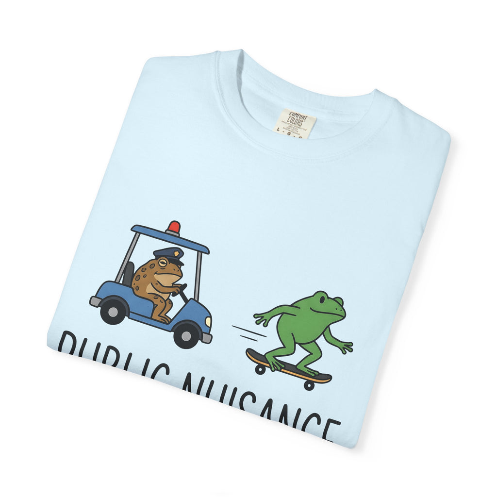 Frog Skate Shirt Funny Wildlife Gift Women Comic Tee Toad T-Shirt Humor Fan Cartoon Tshirt Animal Graphic Sketch Cop Car Tshirt