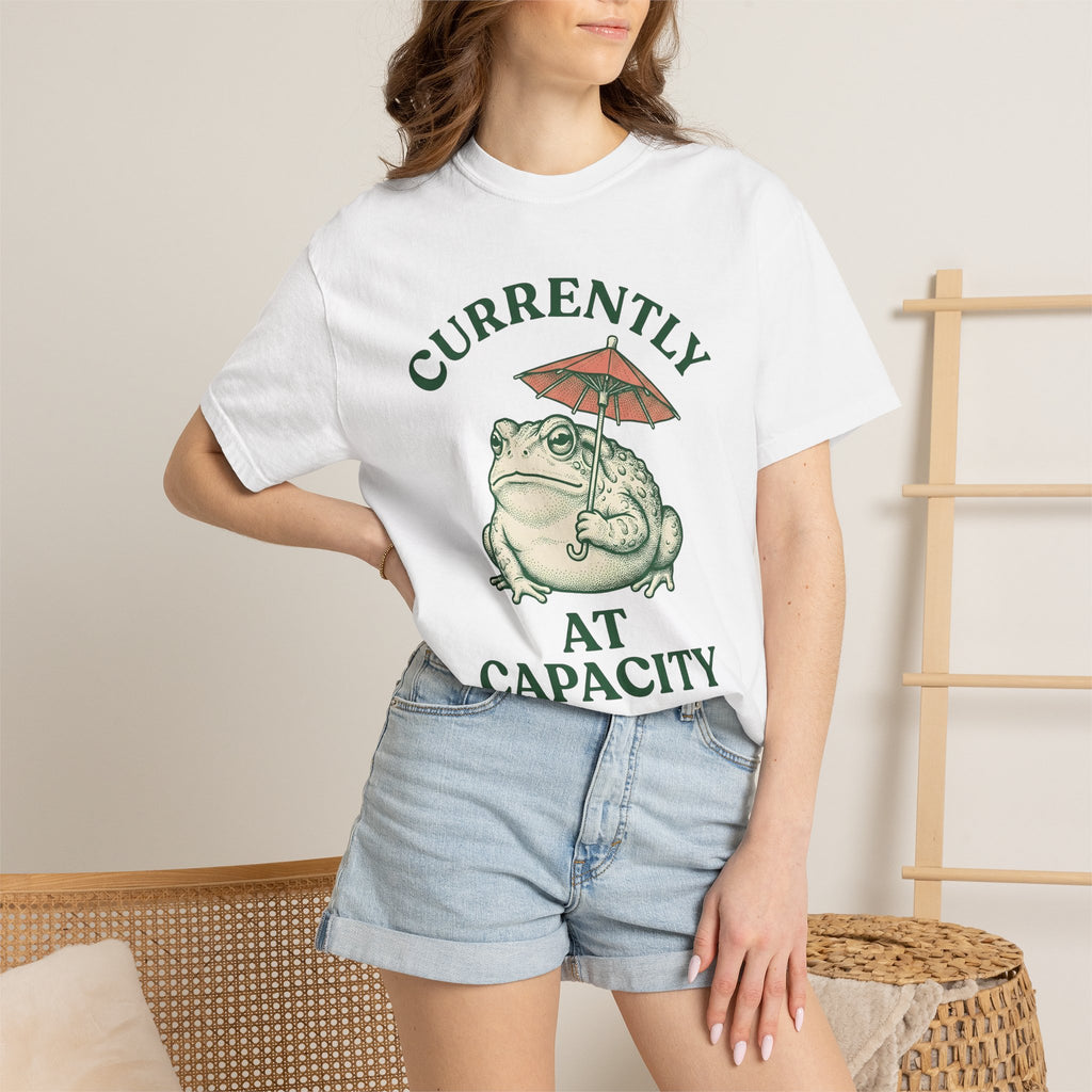 Frog Umbrella Shirt Funny Wildlife Gift Women Retro Tee Toad T-Shirt Comedy Fan Amphibian Graphic Sketch Umbrella Tshirt