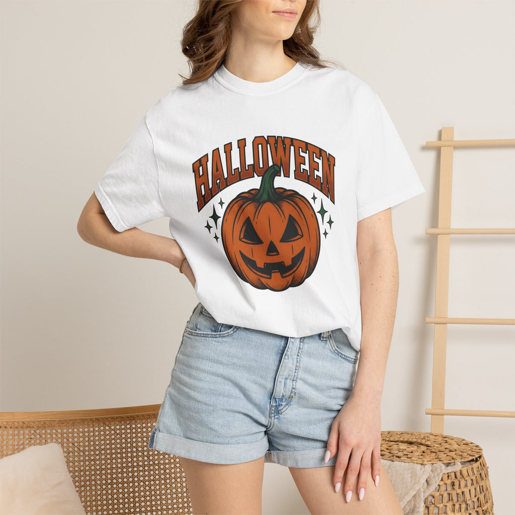 Carved Pumpkin Shirt Halloween Gourd Gift Women Rustic Tee Pumpkin T-Shirt Halloween Fan Country Tshirt Squash Graphic Classic Twinkles