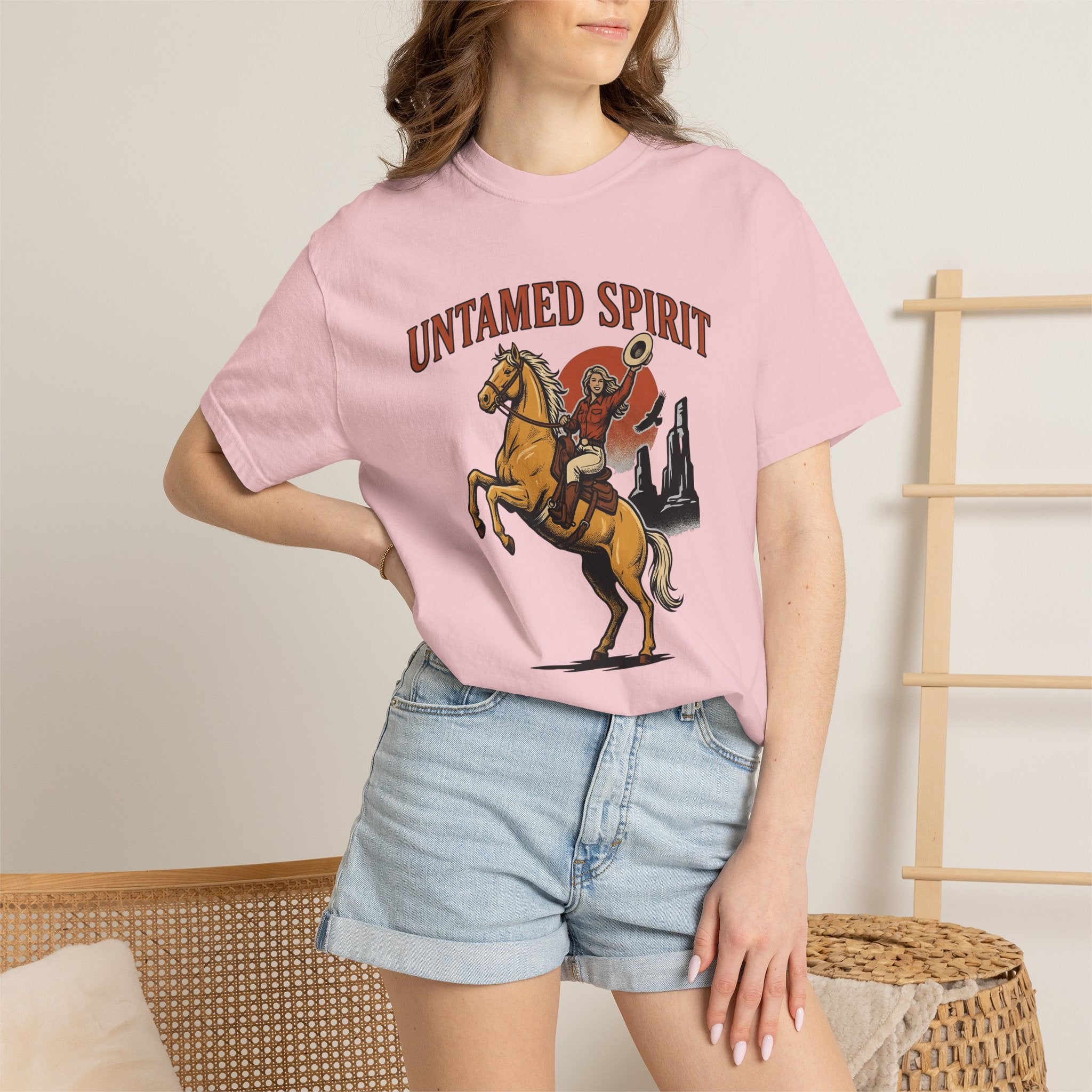Cowgirl Horse Shirt Cowgirl Ranch Gift Women Vintage Tee Horseman T-Shirt Cowgirl Fan Retro Tshirt Farm Graphic Retro Desert Tshirt
