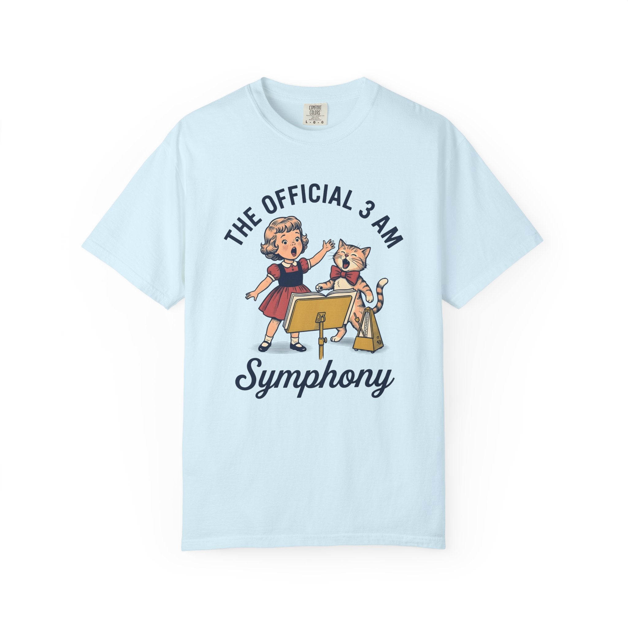 Cat Lady Singing Shirt Cat Gift Women Sound Gift Women Classic Tee Singer T-Shirt Feline Fan Retro Tshirt Audio Graphic Vintage Song Holder