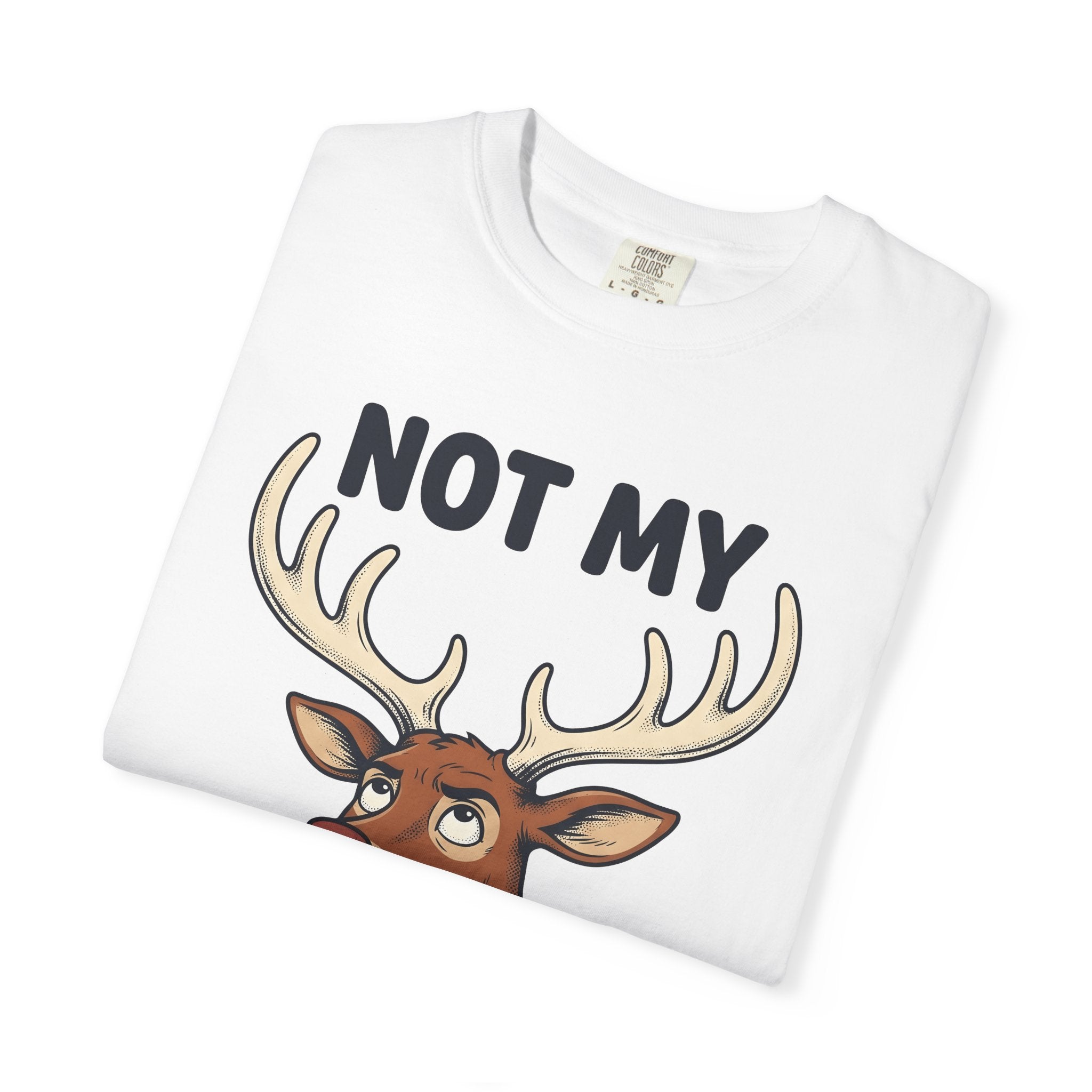 Stag Art Shirt Christmas Nature Gift Women Animated Tee Deer T-Shirt Xmas Fan Cartoon Tshirt Wilderness Graphic Old School Rack Tshirt