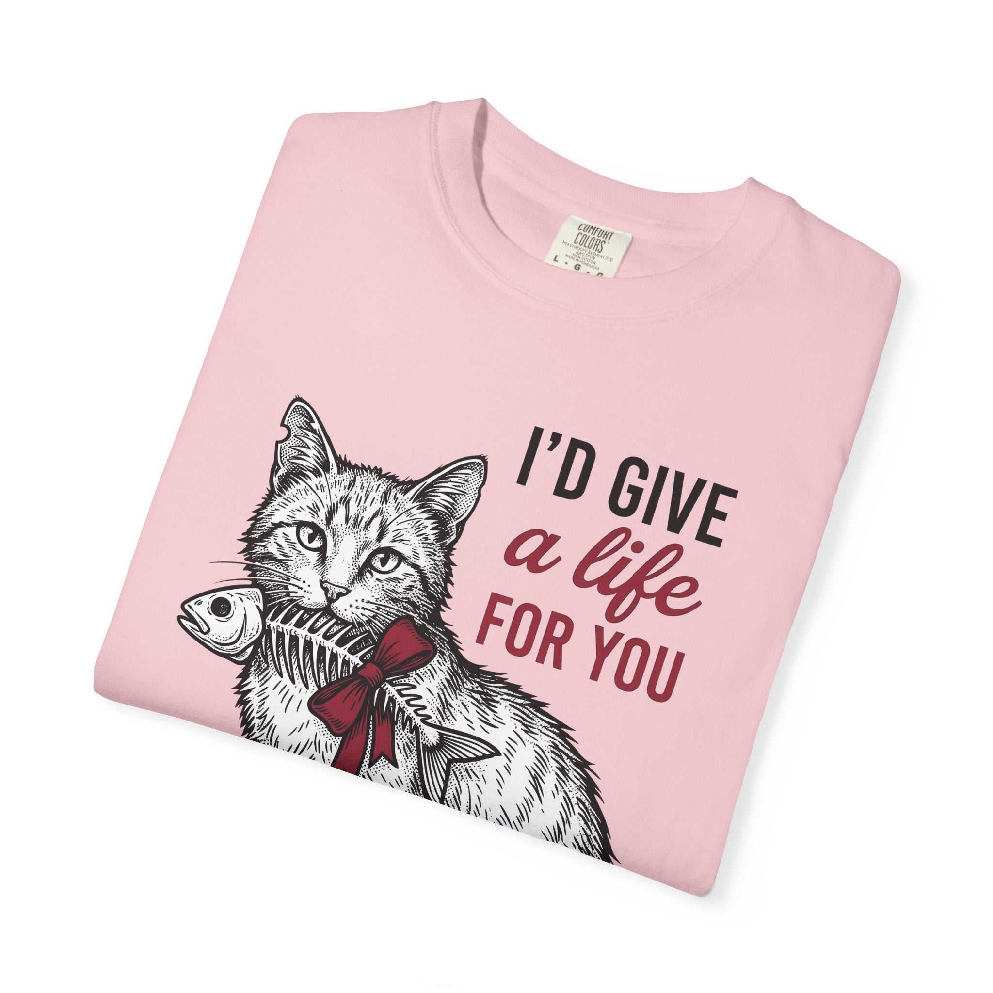 Cat Fishbone Shirt St. Valentine's Day Animal Gift Women Hand Drawn Tee Fish Skeleton T-Shirt Valentine Fan Illustrated Graphic Tshirt