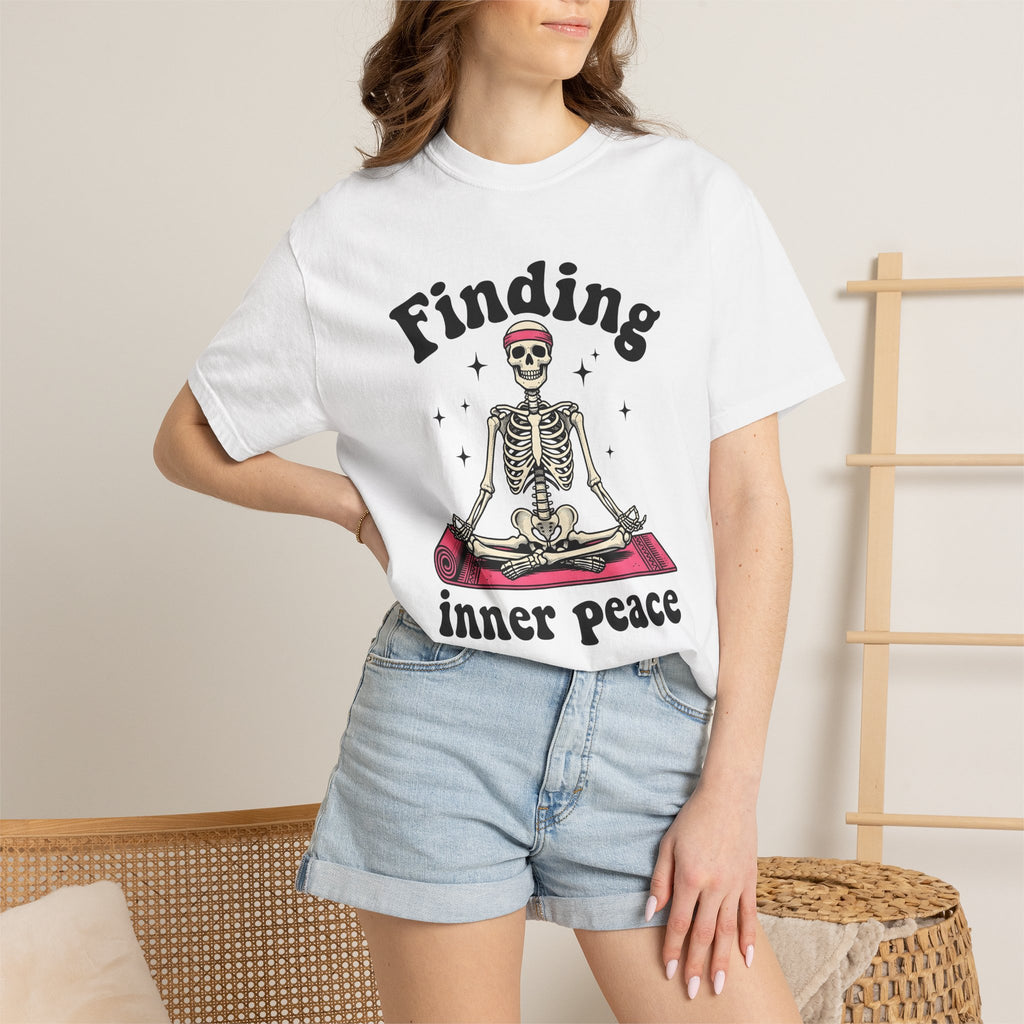 Skeletal Yoga Shirt Yoga Zen Gift Women Doodle Tee Bone Yoga T-Shirt Yoga Enthusiast Hand Drawn Tshirt Meditation Graphic Old School