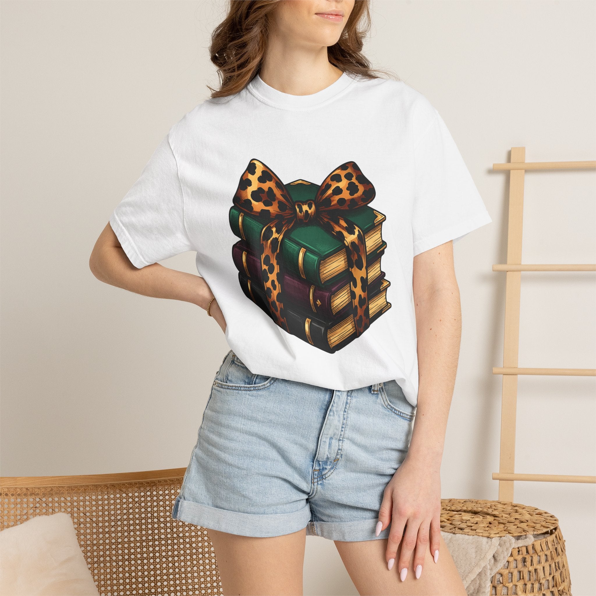 Stacked Volumes Shirt Halloween Sorcery Gift Women Modern Art Tee Stacked Books T-Shirt Horror Fan Contemporary Art Tshirt Magic Graphic