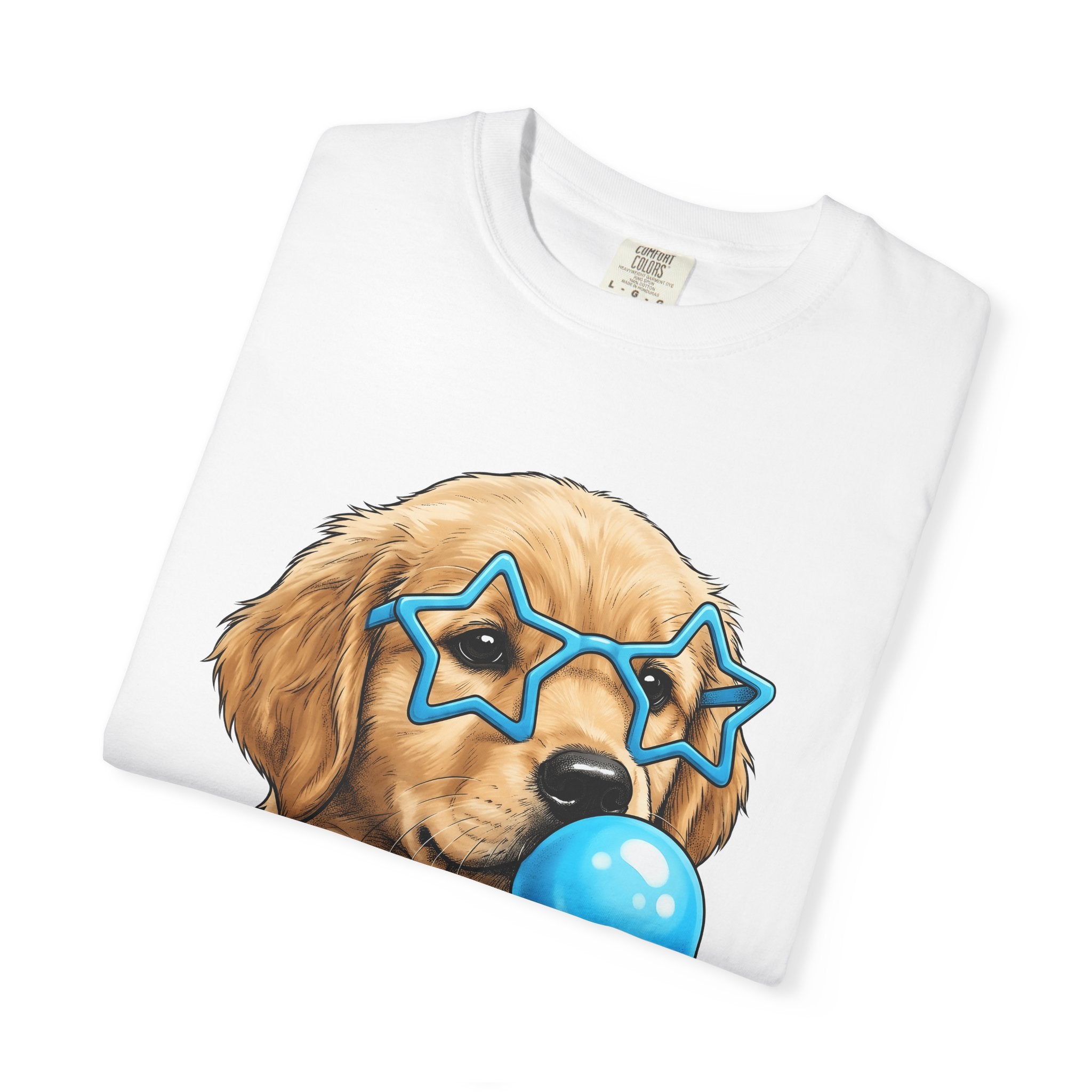 Golden Retriever Pet Shirt Dog Fun Gift Women Caricature Tee Retriever T-Shirt Dog Fan Cartoon Tshirt Funny Graphic Line Art Eyewear Tshirt