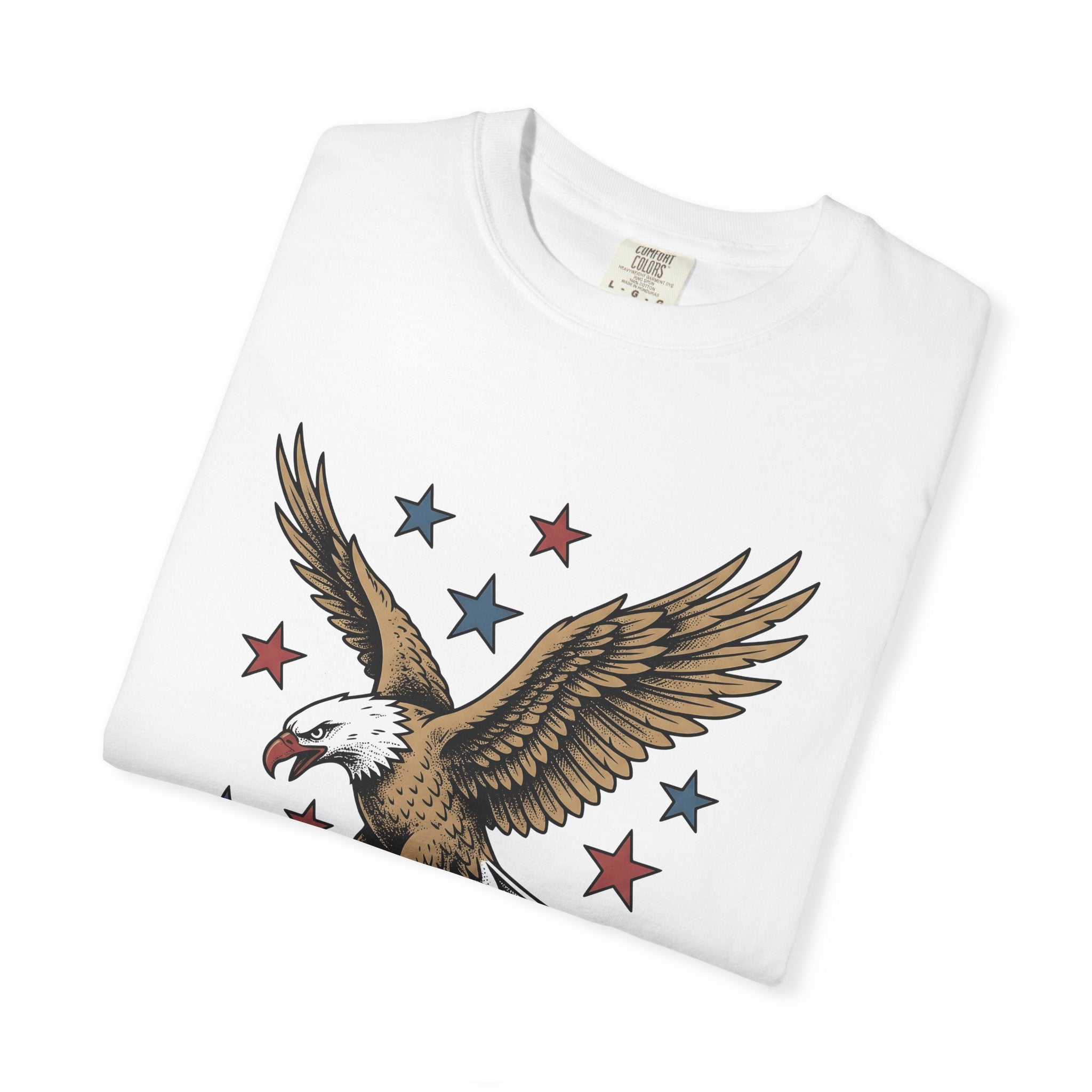 Bald Eagle Shirt America Patriotic Gift Women Vintage Tee Eagle T-Shirt American Enthusiast Retro Tshirt Nationalistic Graphic Hand Drawn
