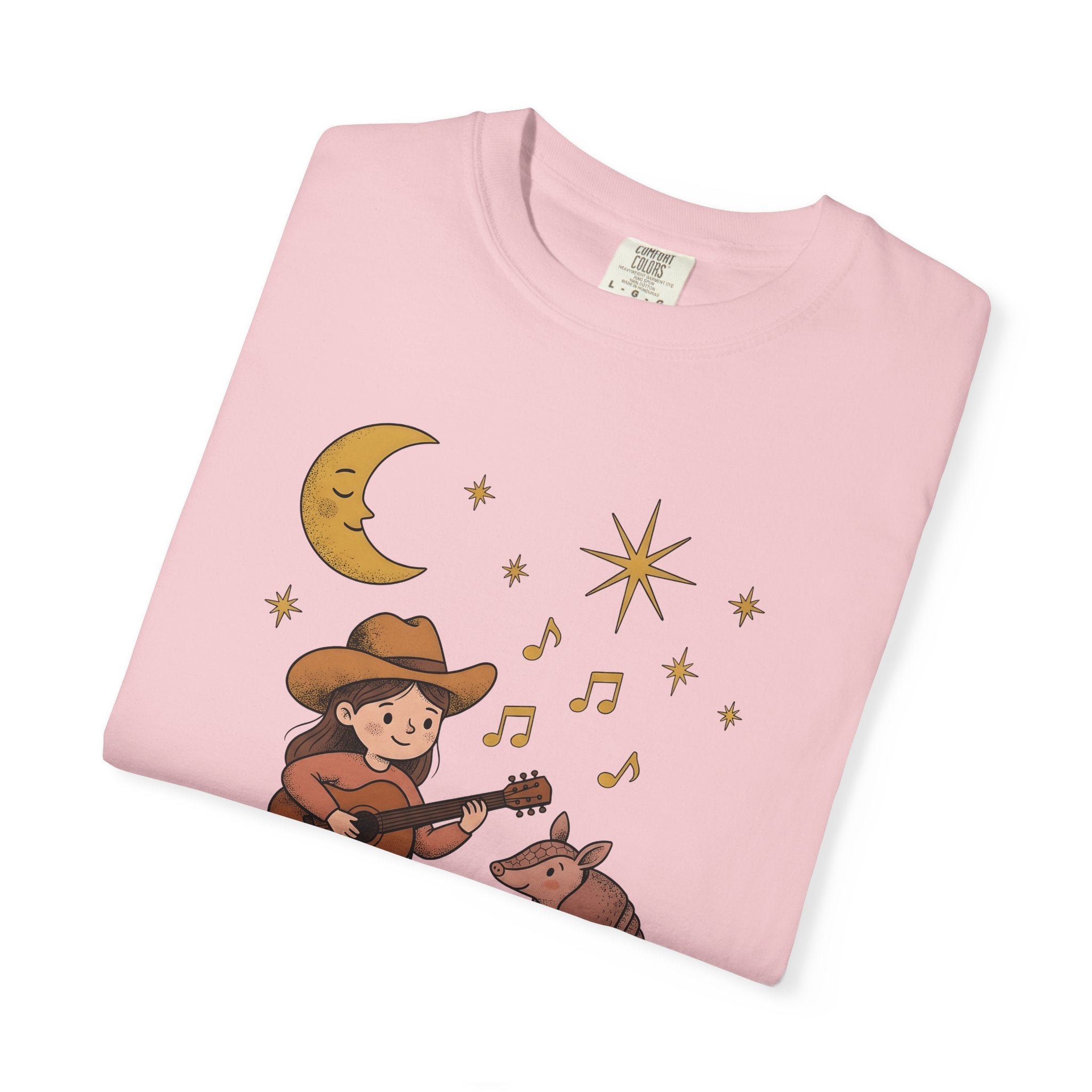 Cowgirl Guitar Shirt Cowgirl Melody Gift Women Line Art Tee Guitarist T-Shirt Cowgirl Fan Linework Tshirt Song Illustration Graphic