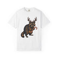 Raccoon Antlers Shirt Christmas Critter Gift Women Cartoon Tee Masked Bandit T-Shirt Xmas Fan Cartoonish Tshirt Creature Graphic Classic