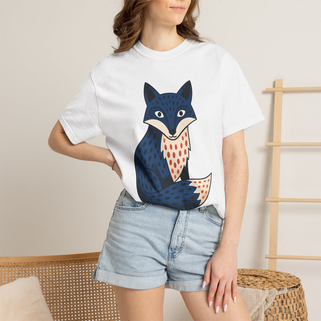 Fox Graphic Shirt Animals Woodland Gift Women Boho Tee Fox T-Shirt Wildlife Fan Vagabond Tshirt Forest Graphic Minimalist Pattern Tshirt