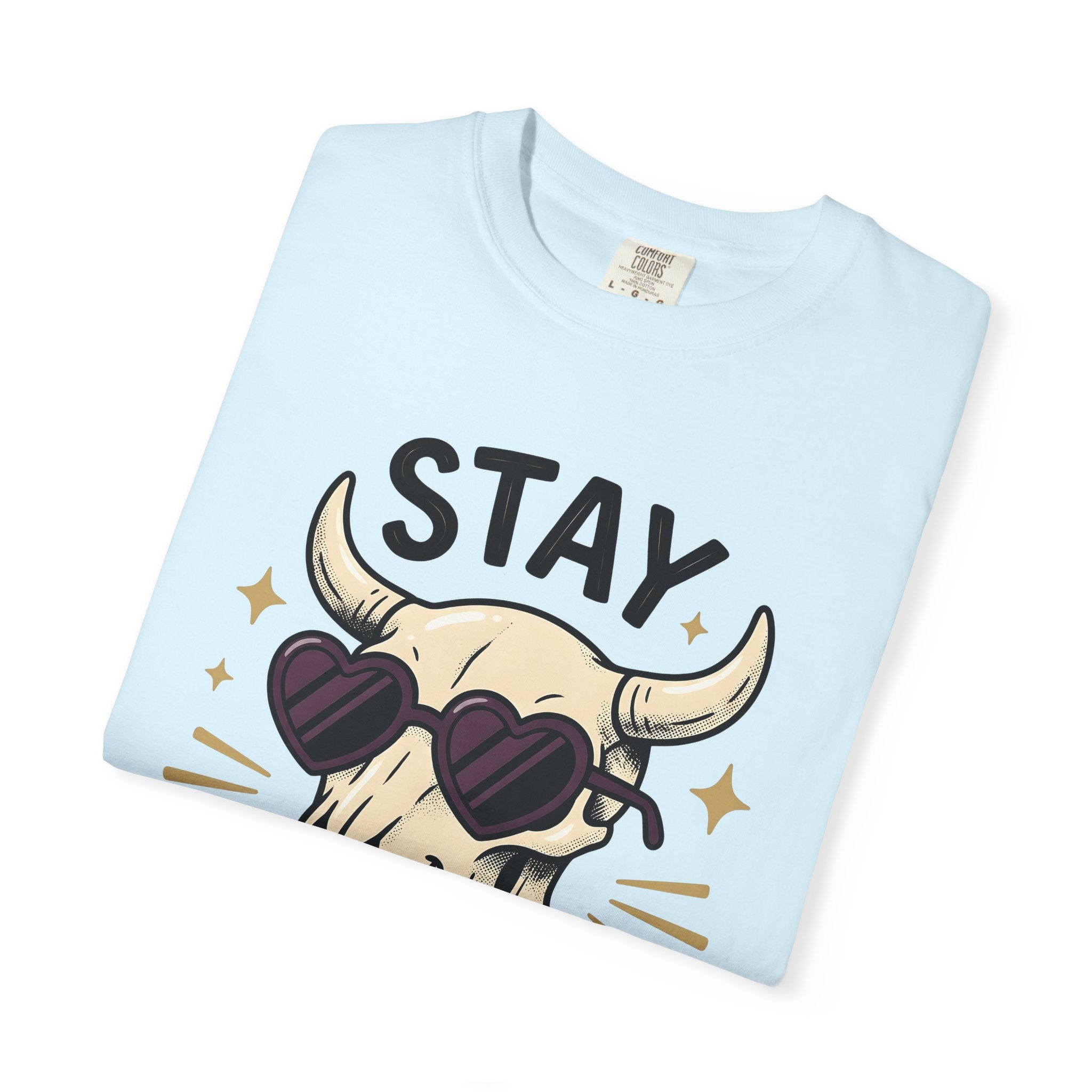 Bull Skull Shirt Cowgirl Western Gift Women Cartoon Tee Skull T-Shirt Rodeo Fan Cowboy Tshirt Western Graphic Retro Heart Sunglasses Tshirt