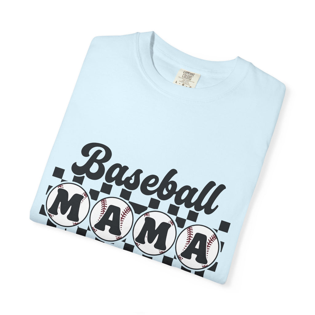 Baseball Mom Shirt Baseball Mom Sports Gift Women Bold Tee Mom T-Shirt Baseball Fan Branded Tshirt Athletic Graphic Retro Checkered Tshirt