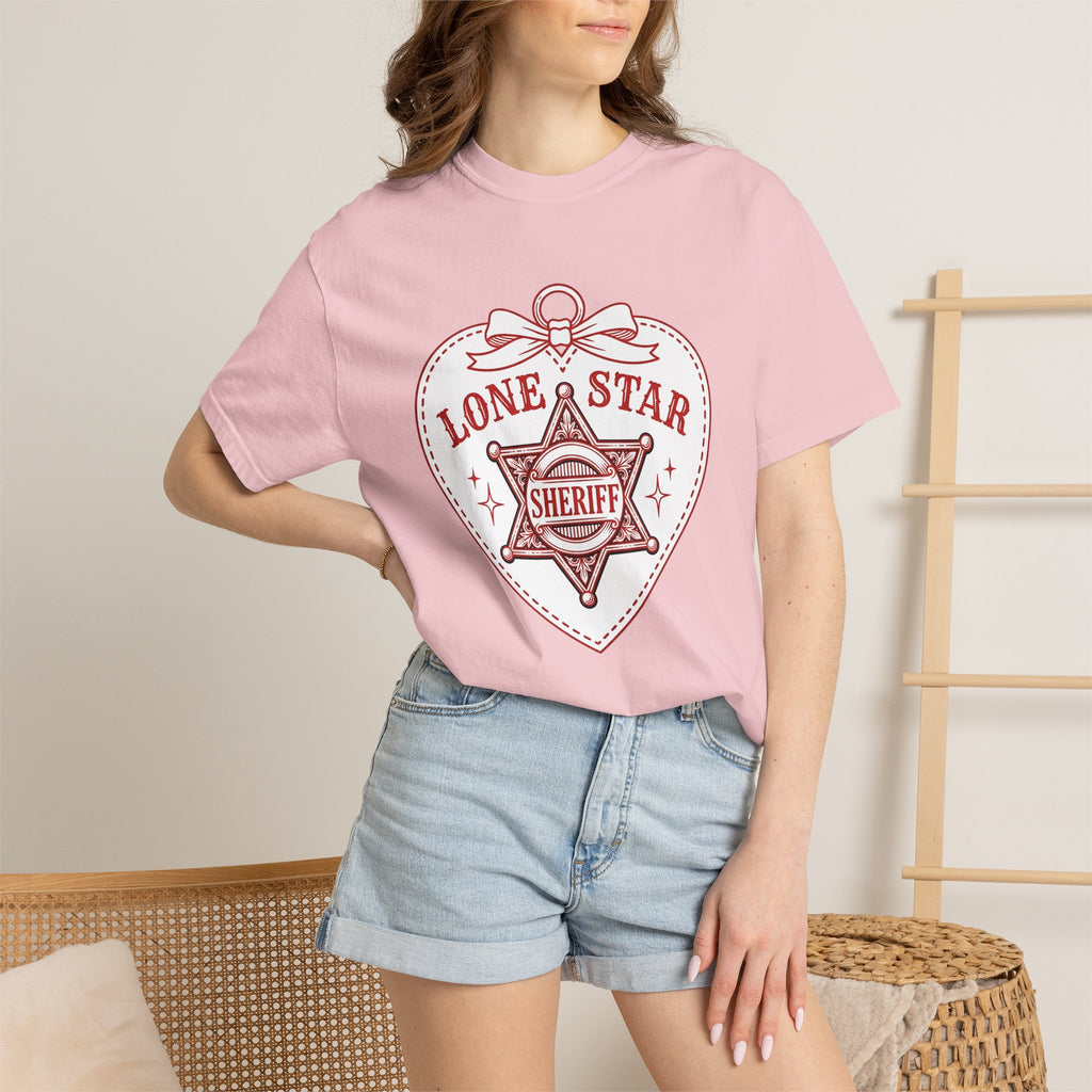 Marshal Emblem Shirt Cowgirl Western Gift Women Folk Tee Badge T-Shirt Rodeo Fan Cowboy Graphic Illustration Sketch Valentine Tshirt