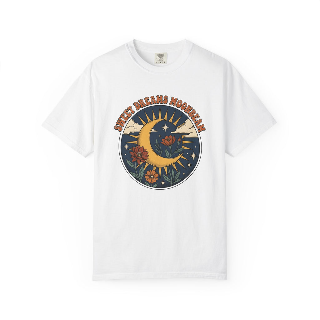 Moonflower Crescent Shirt Celestial Zodiac Gift Women Folk Tee Lunar T-Shirt Astrology Enthusiast Bohemian Tshirt Horoscope Graphic Classic