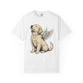 Angel Dog Shirt Dog Angel Gift Women Hand Drawn Tee Puppy T-Shirt Dog Fan Canine Tshirt Spiritual Graphic Vintage Wings Tshirt