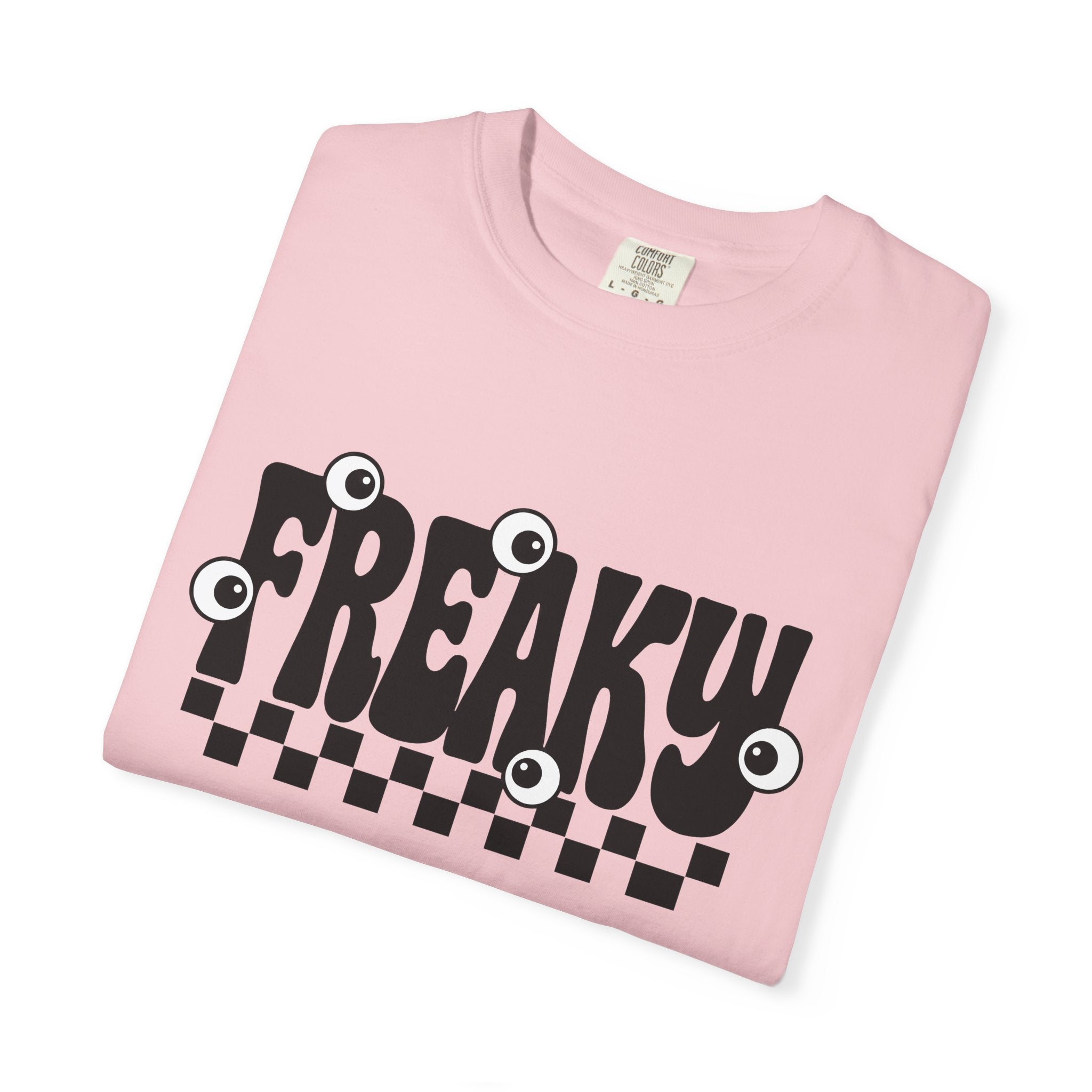 Monster Eyes Shirt Halloween Spooky Gift Women Bold Tee Eyeballs T-Shirt Horror Fan Creepy Tshirt Creepy Graphic Retro Checkerboard Tshirt