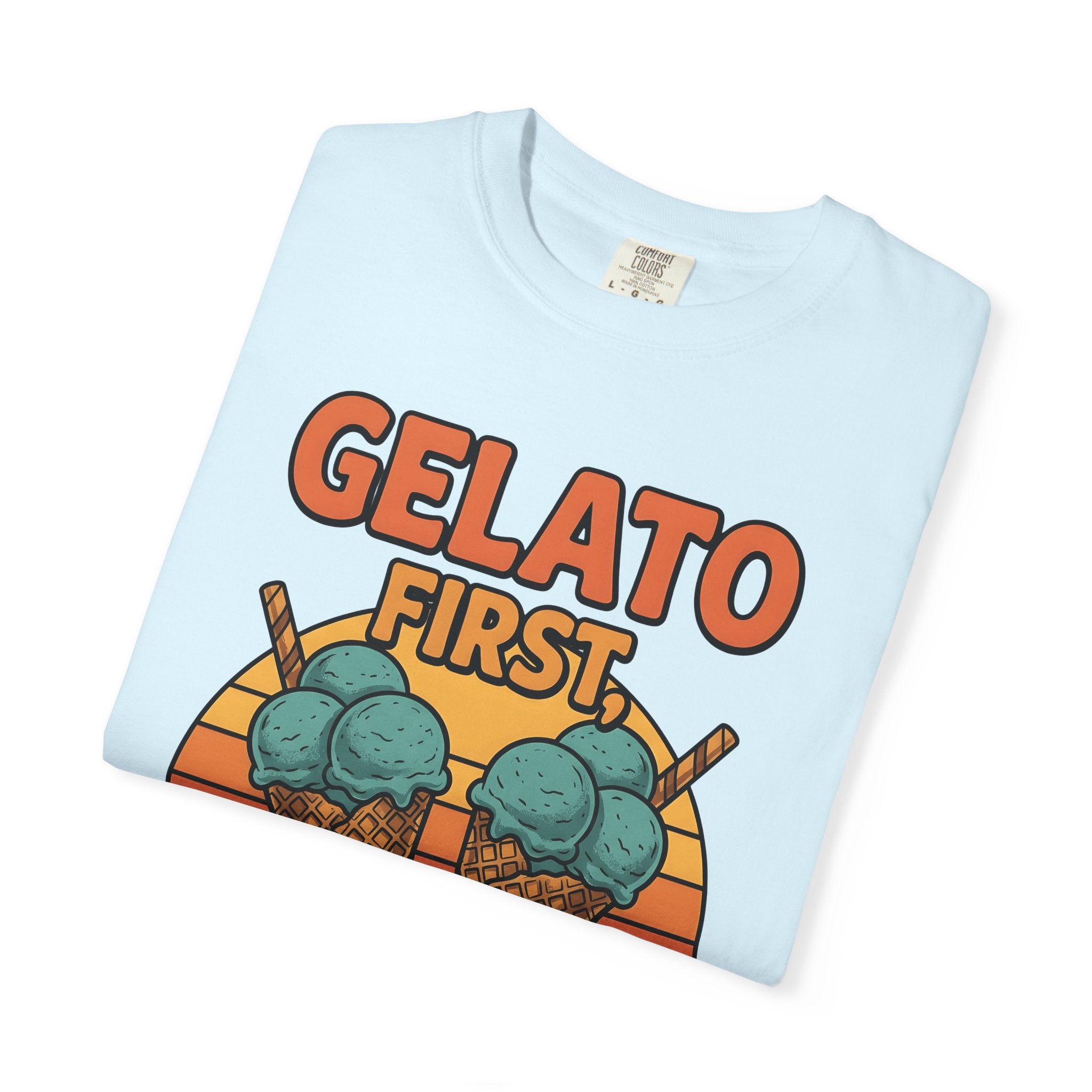 Ice Cream Cones Shirt Desserts Gourmet Gift Women Vintage Tee Ice Cream T-Shirt Sweets Fan Retro Tshirt Gourmet Graphic Classic Crisp Cone