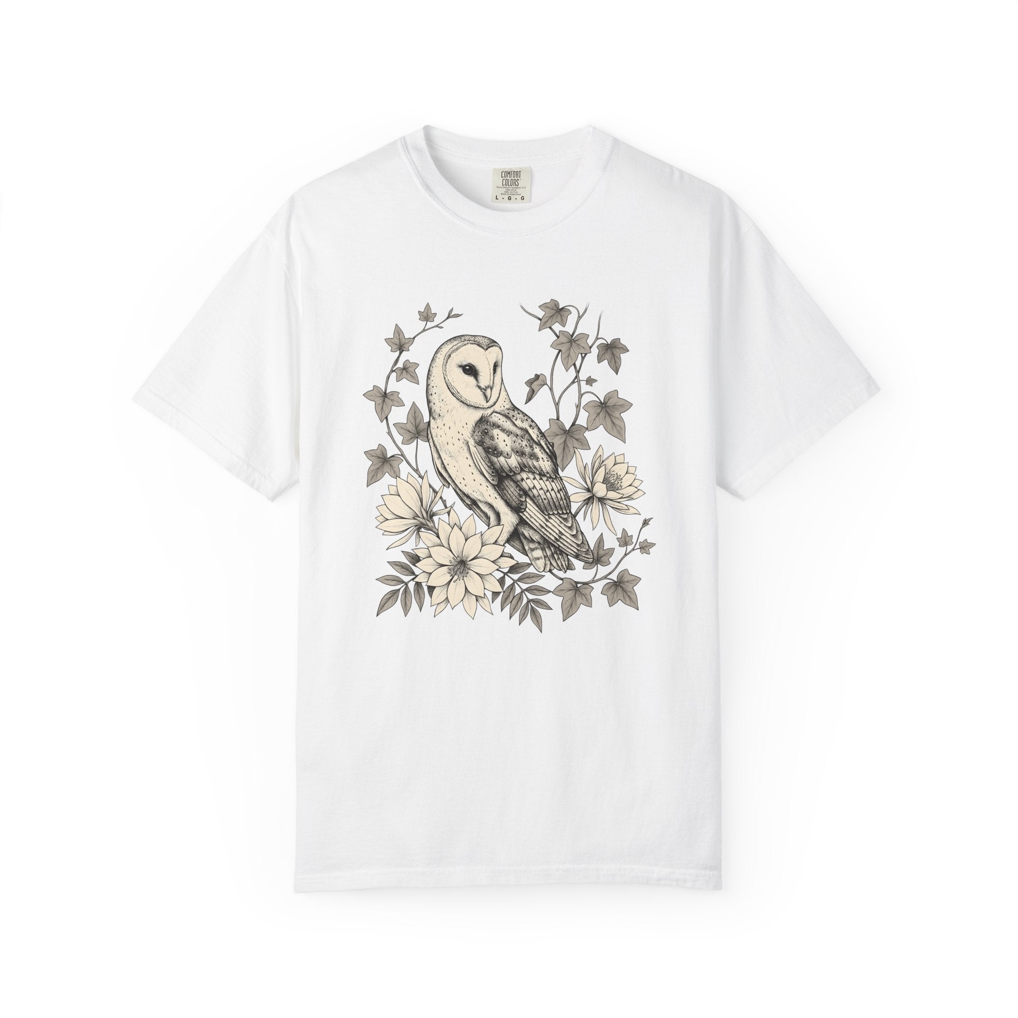 Barn Owl Shirt Cottagecore Environment Gift Women Garden Art Tee Owl T-Shirt Cottagecore Fan Artistic Tshirt Eco Graphic Classic Blossom