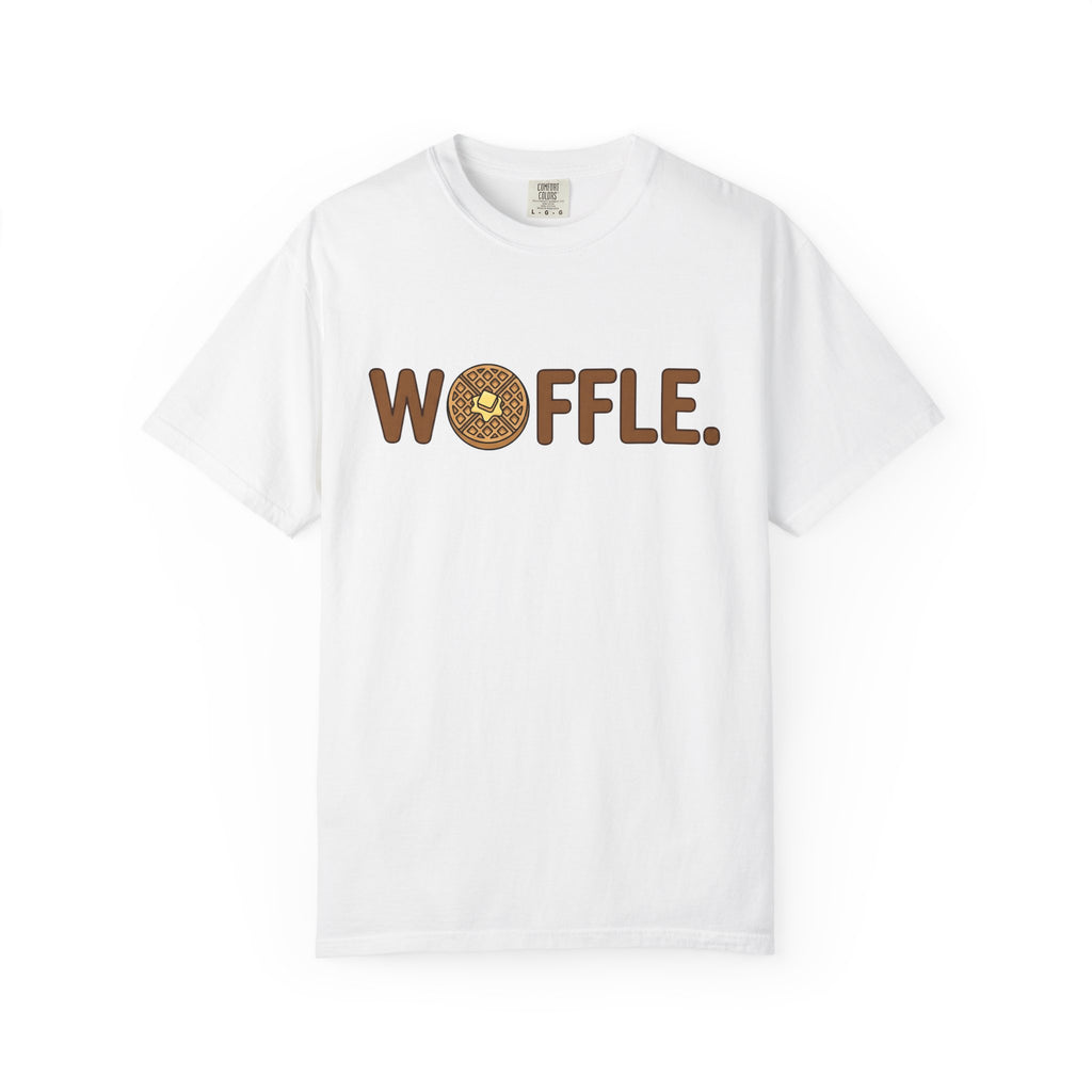 Waffle Illustration Shirt Desserts Brunch Gift Women Cartoon Tee Waffle T-Shirt Sweets Fan Cartoony Tshirt Breakfast Graphic Clean Spread