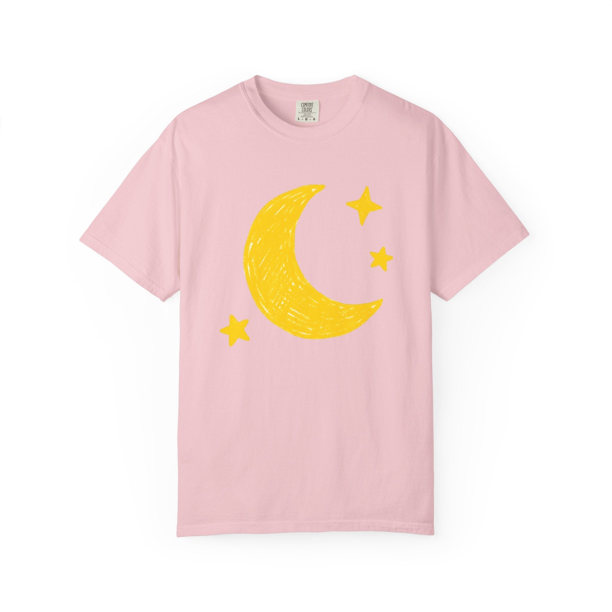 Crescent Moon Shirt Boho Chic Planets Gift Women Cartoon Tee Moon T-Shirt Bohemian Fan Cartoon Tshirt Galaxy Graphic Basic Stars Tshirt